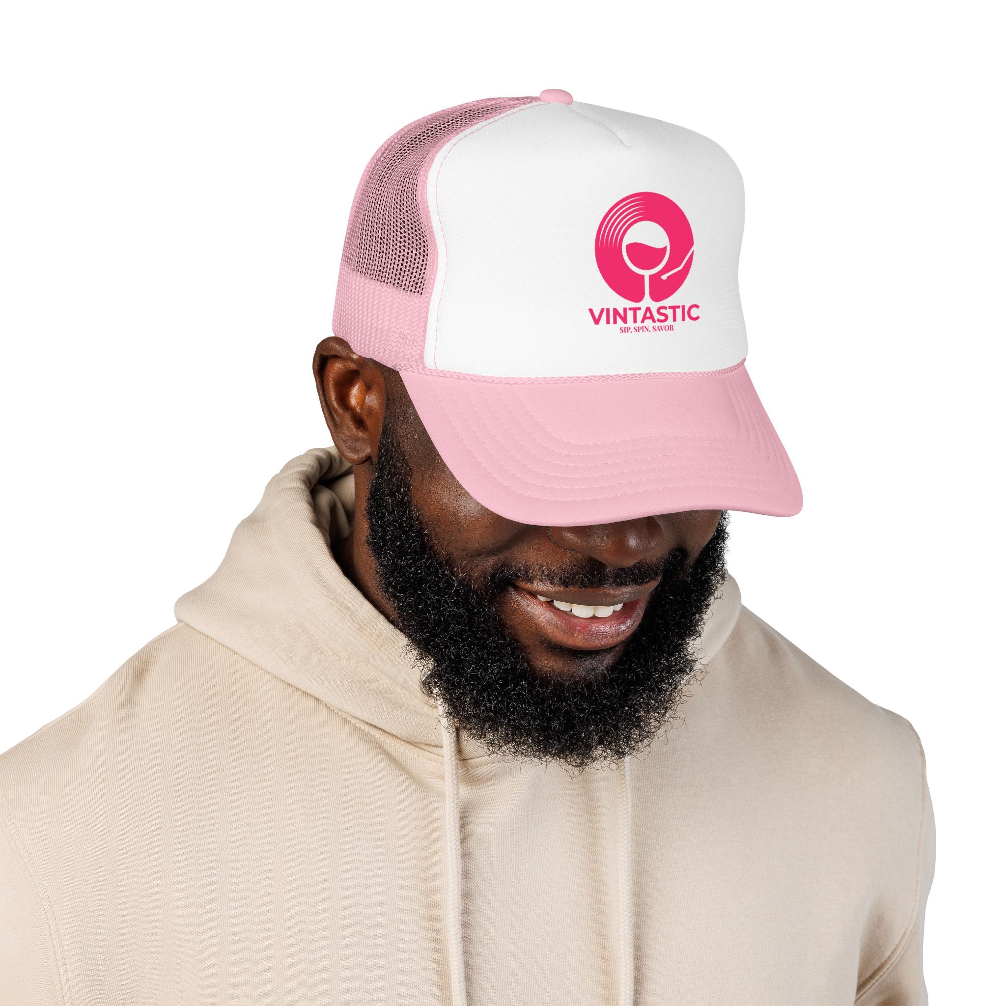 Vintastic Trucker Hat — Retro Wine Logo Foam Cap