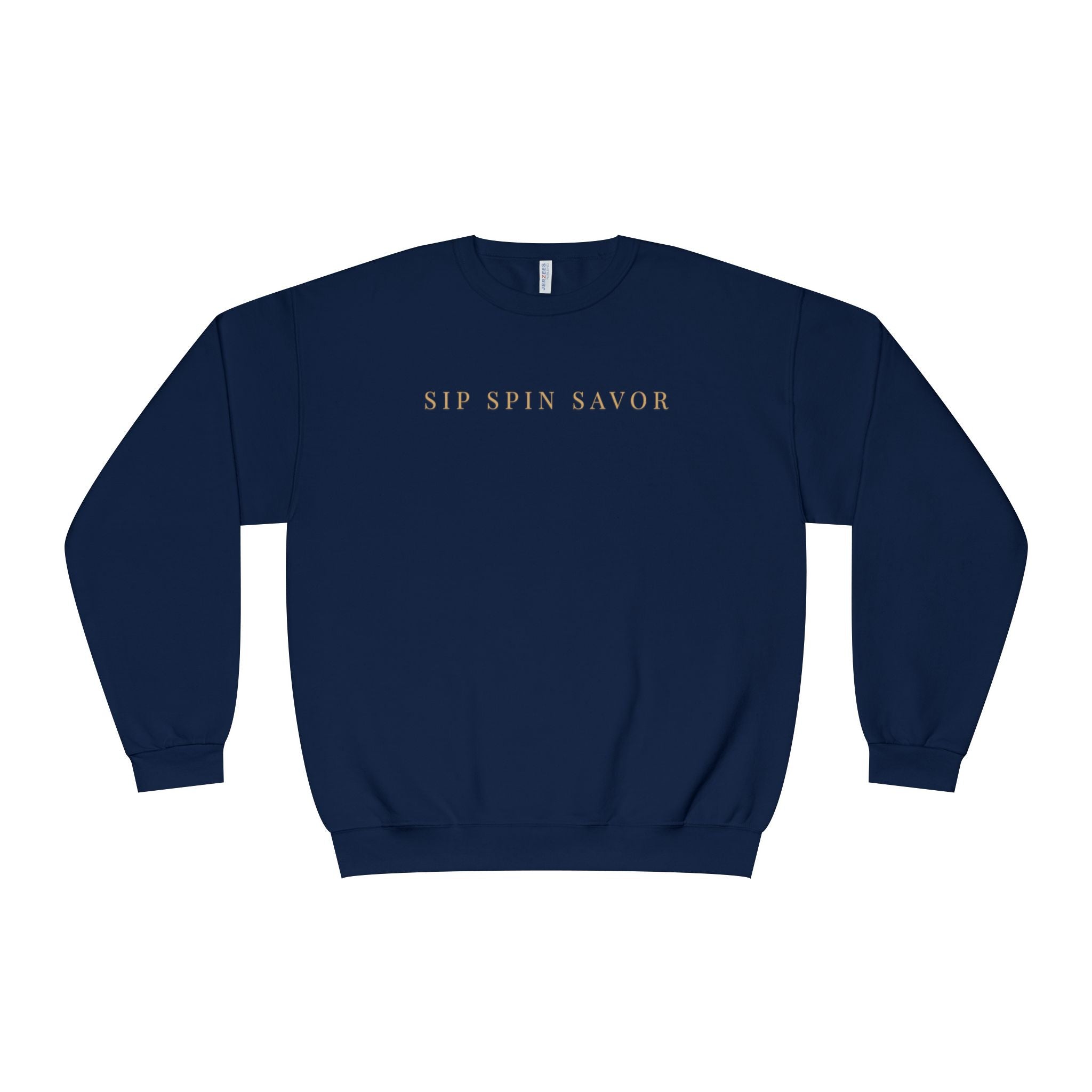 Vintastic Crewneck Sweatshirt — 'Sip Spin Savor' Wine Lover Pullover
