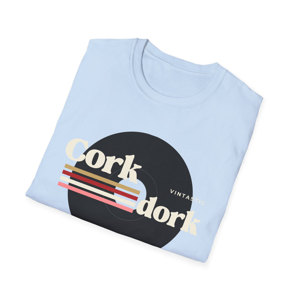 Cork Dork – Retro Wine Tee (Vintastic™ Wine & Vinyl Collection)