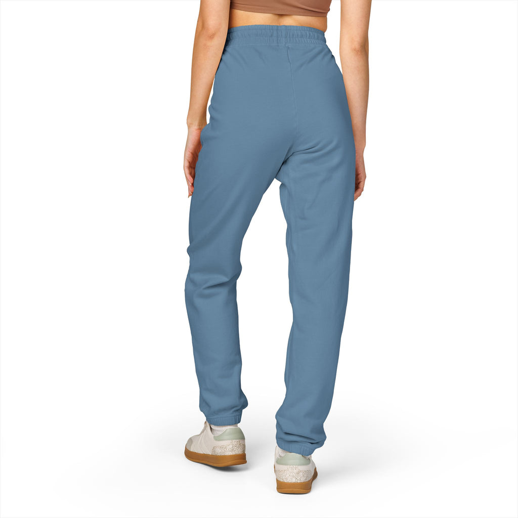 Cozy Champagne Season Sweatpants — Garment-Dyed Fleece Joggers with 'Canyon Club' Logo