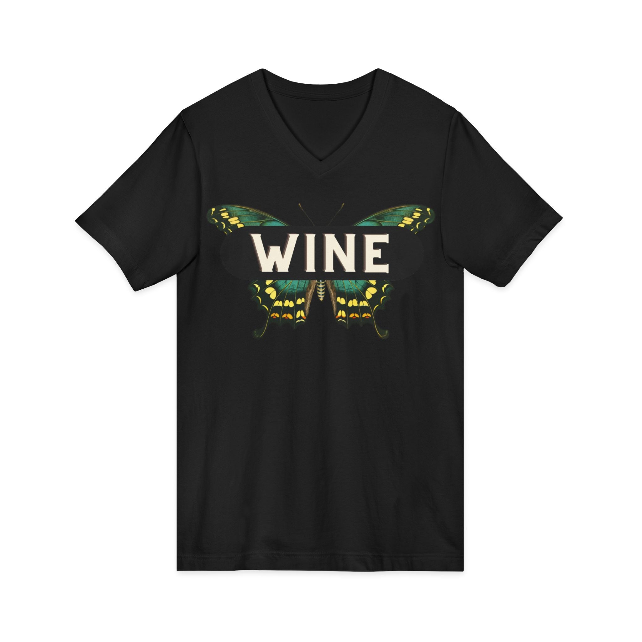 WINE Butterfly V-Neck Tee | Everyday Wine Collection