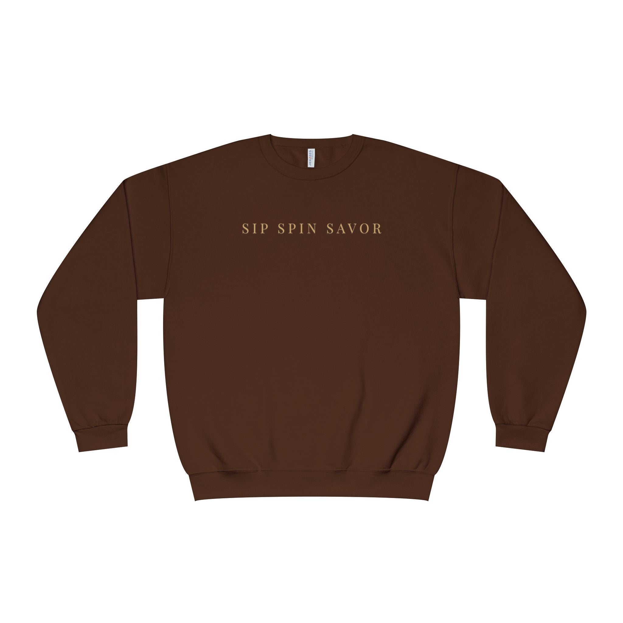 Vintastic Crewneck Sweatshirt — 'Sip Spin Savor' Wine Lover Pullover