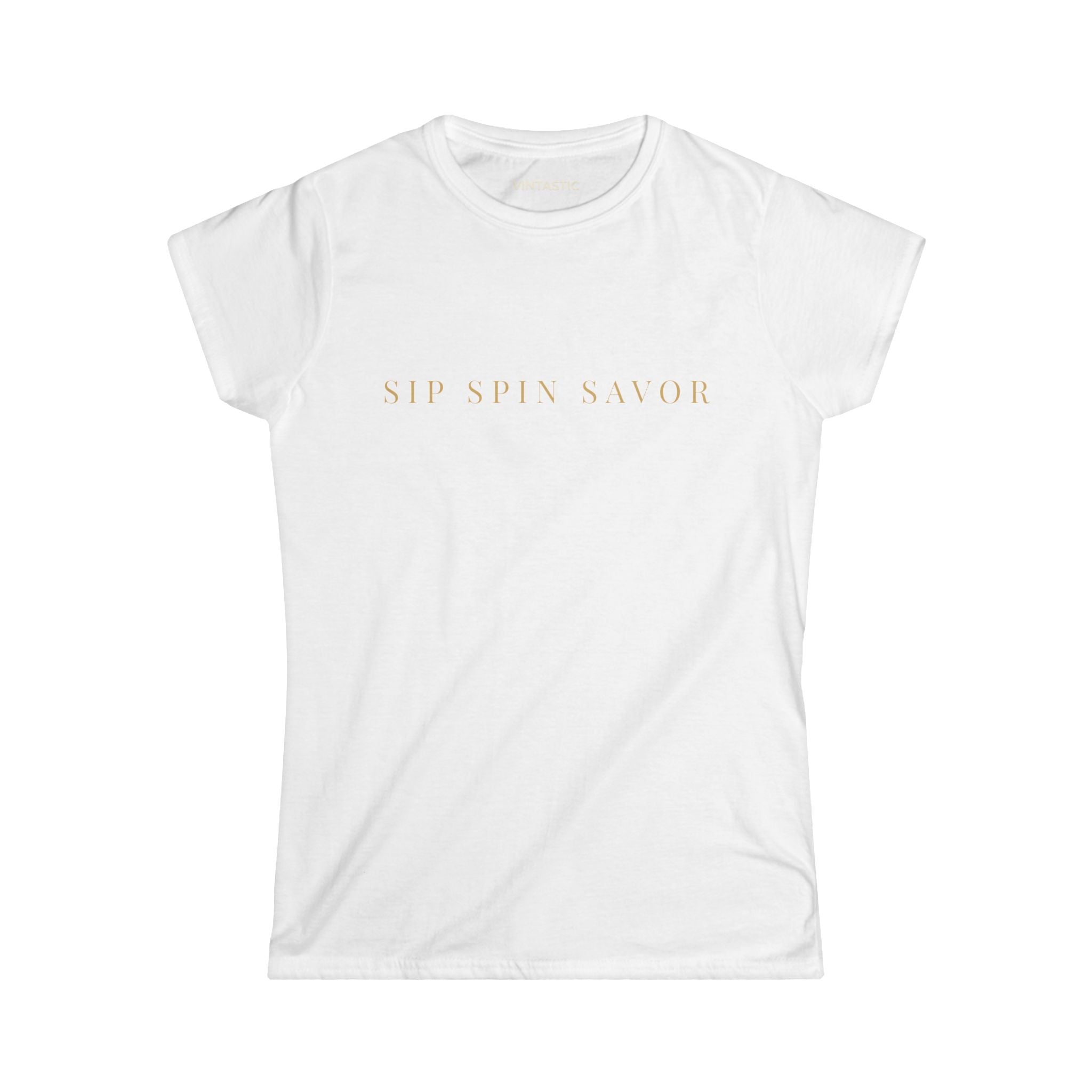 Vintastic Wine Tee — "Sip Sip Savor" Women's Graphic T-Shirt