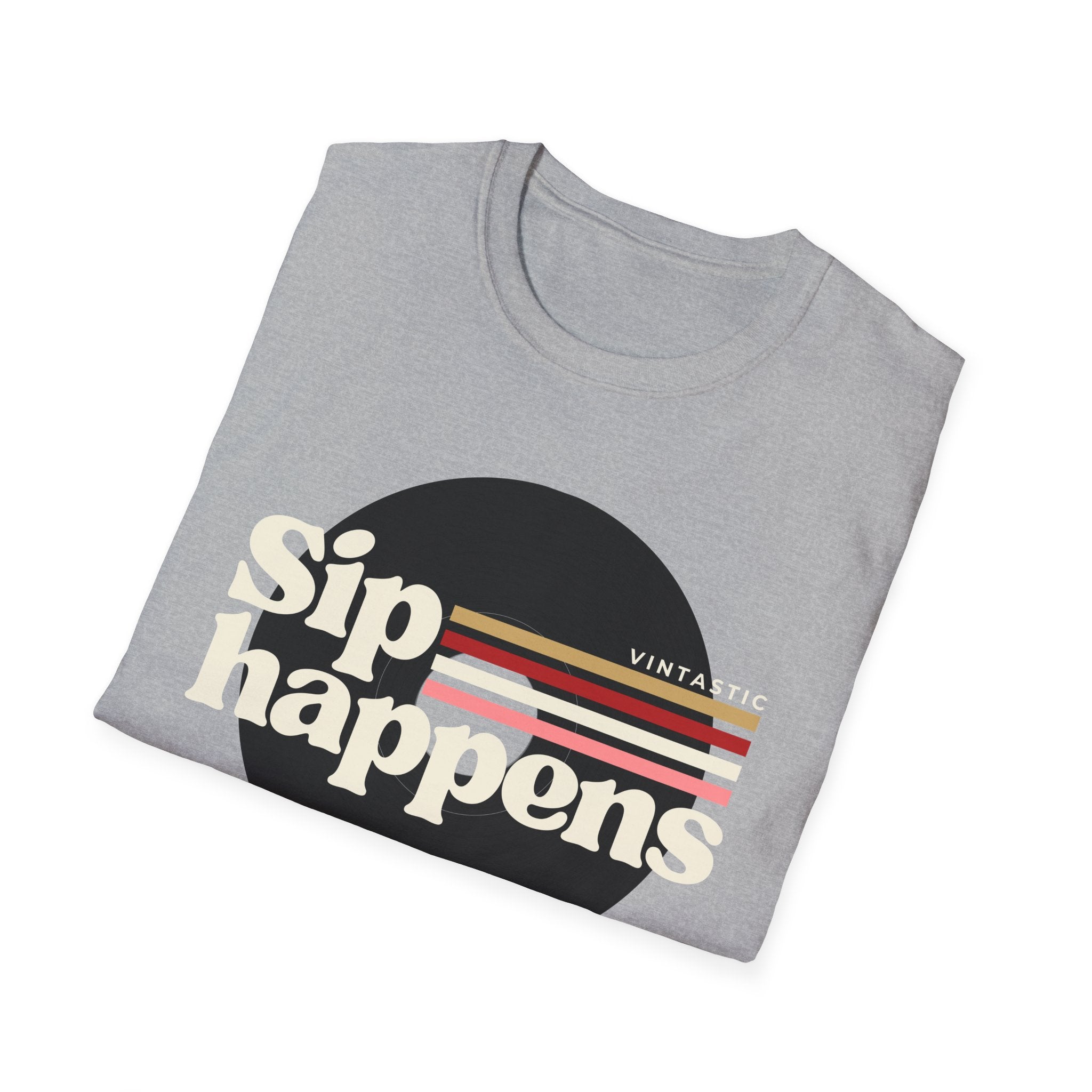 Sip Happens – Vintage Wine Tee (Vintastic™ Wine & Vinyl Collection)
