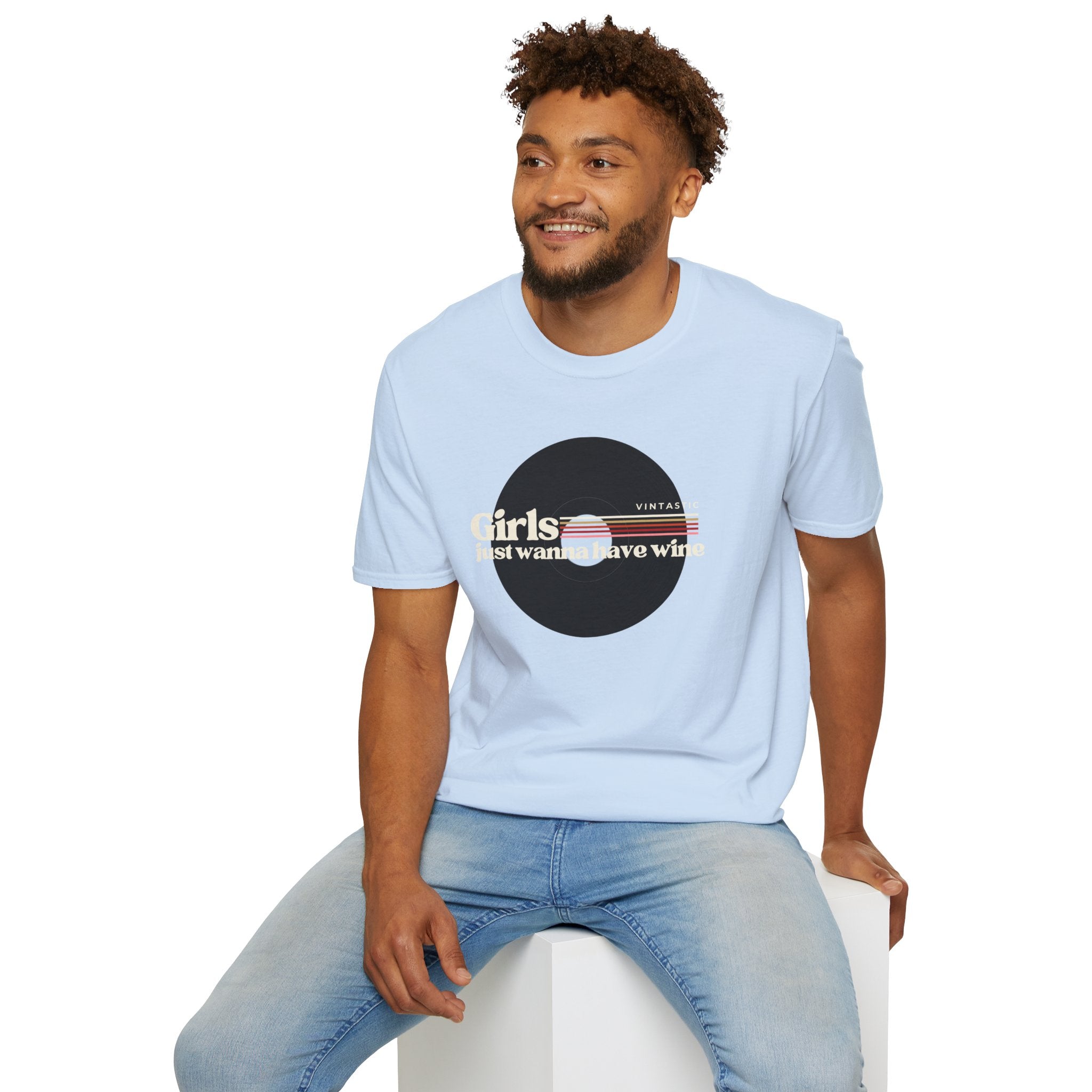 Girls Just Wanna Have Wine T-Shirt | Women’s Wine Lover Tee | Wine & Vinyl Collection