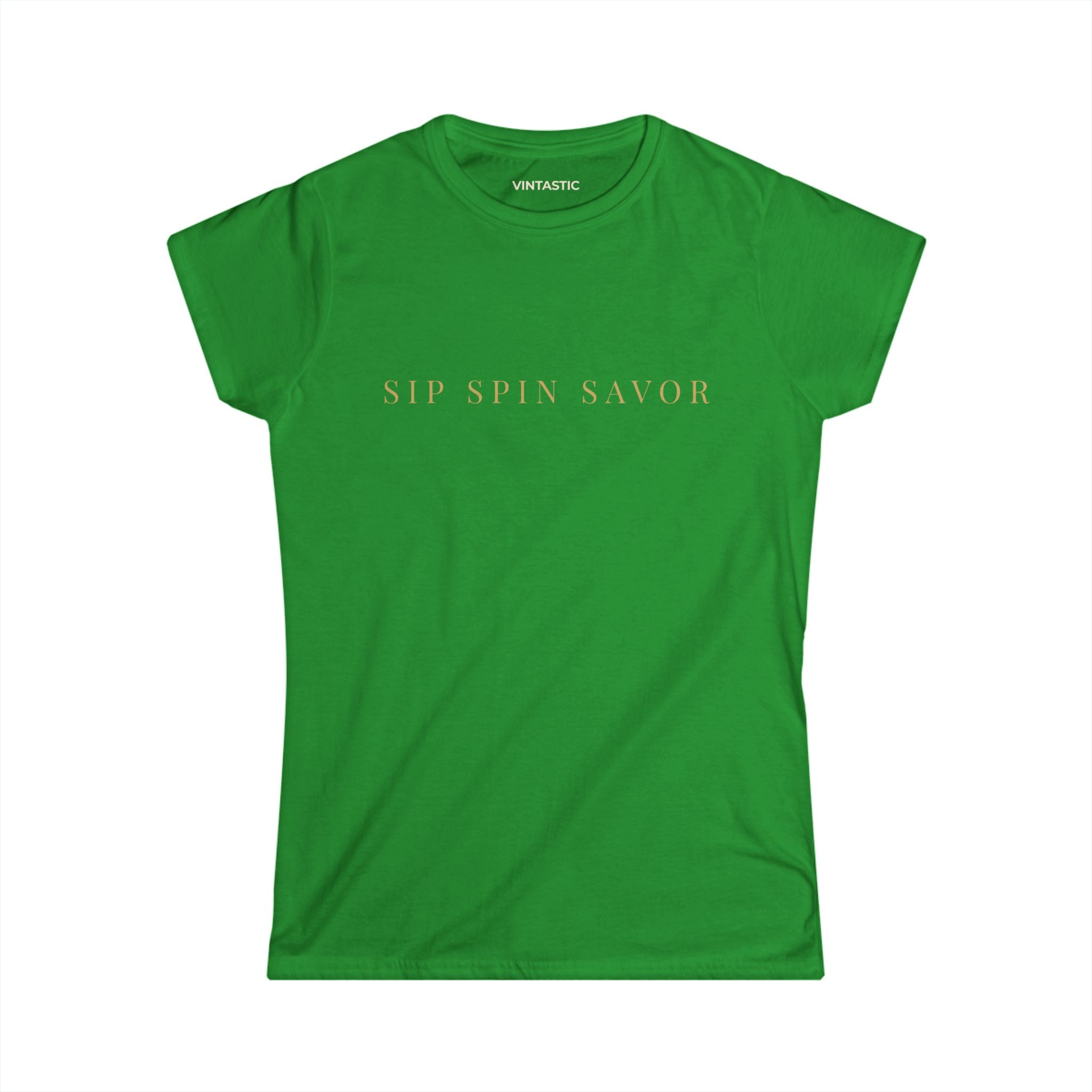 Vintastic Wine Tee — "Sip Sip Savor" Women's Graphic T-Shirt