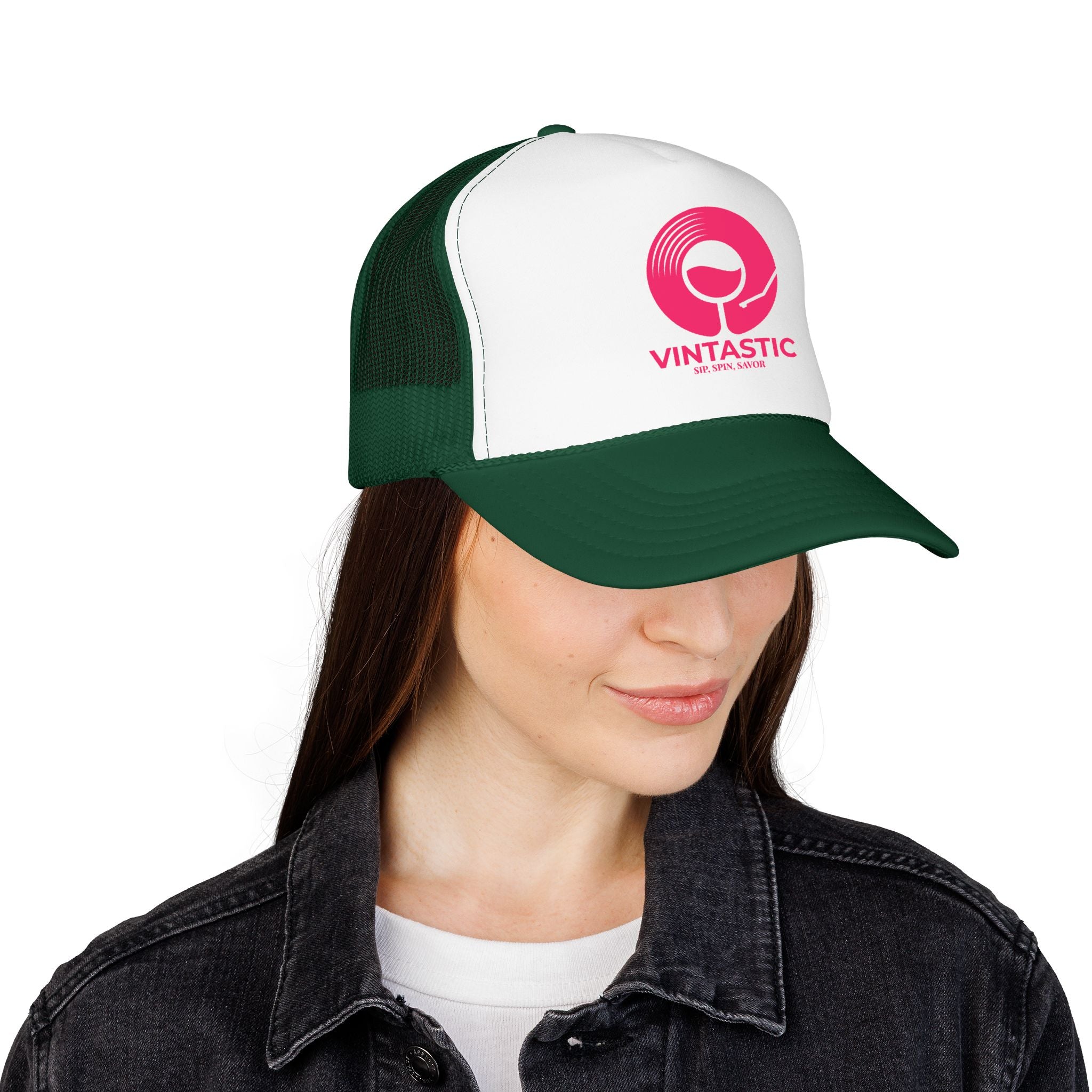 Vintastic Trucker Hat — Retro Wine Logo Foam Cap