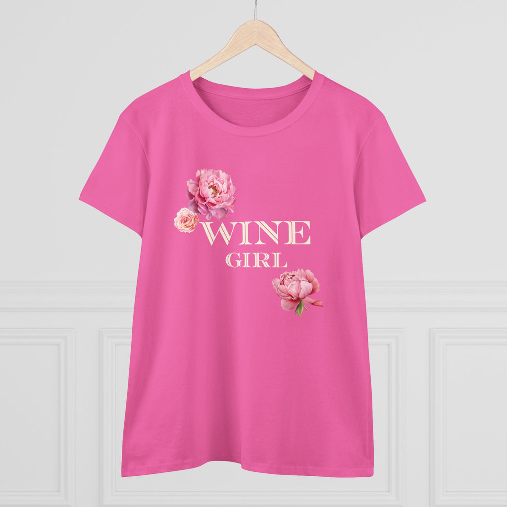 Wine Girl Floral Women's Tee - Perfect for Wine Lovers