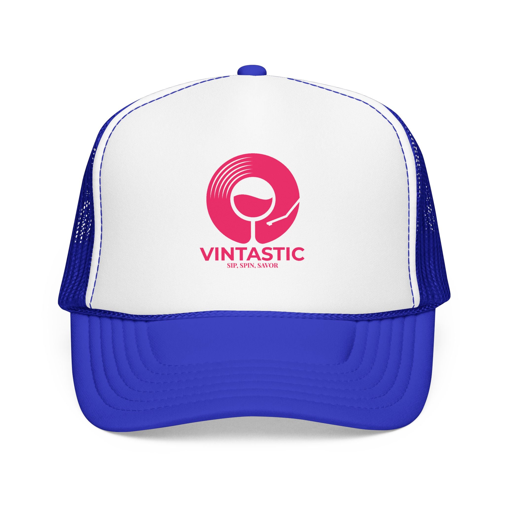 Vintastic Trucker Hat — Retro Wine Logo Foam Cap