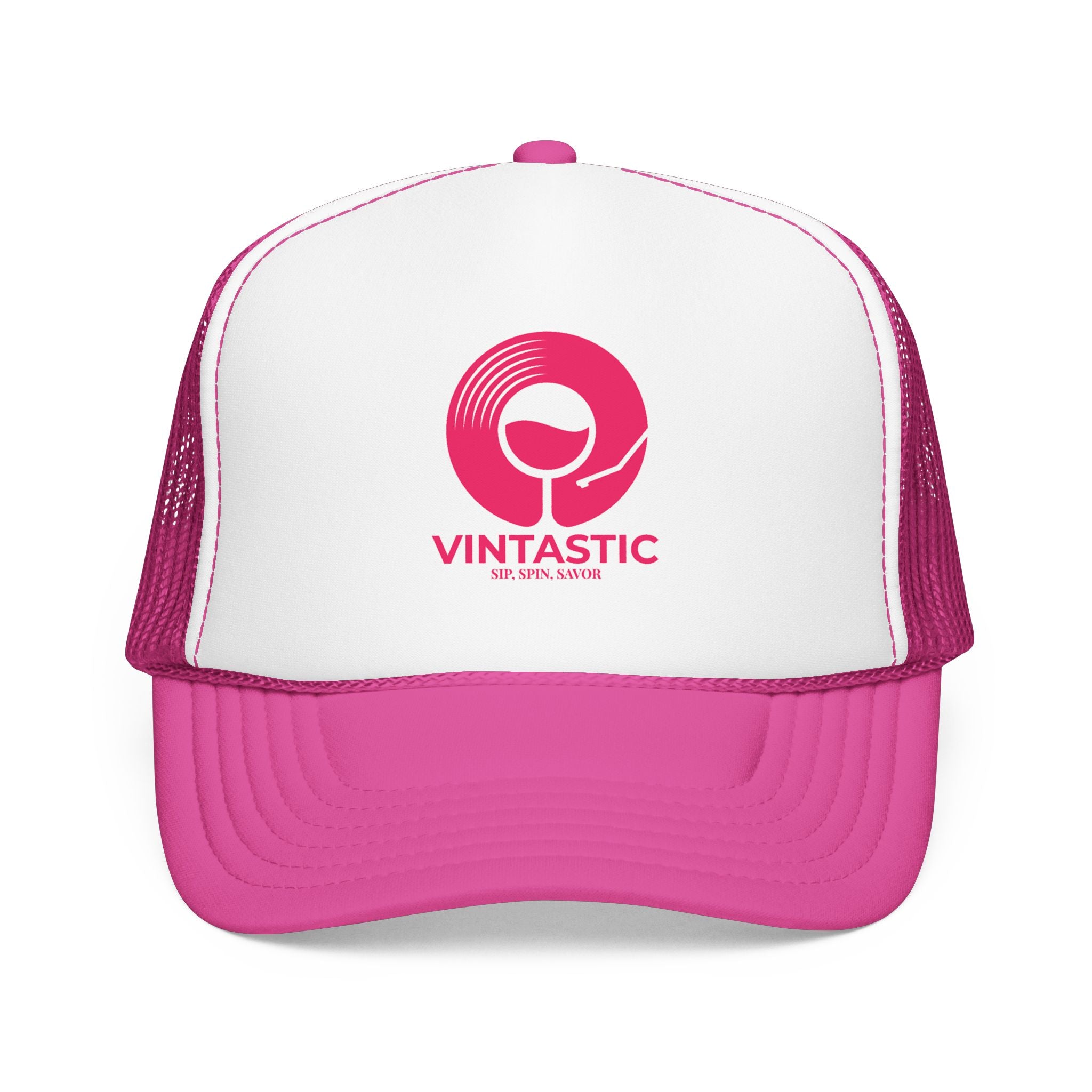 Vintastic Trucker Hat — Retro Wine Logo Foam Cap