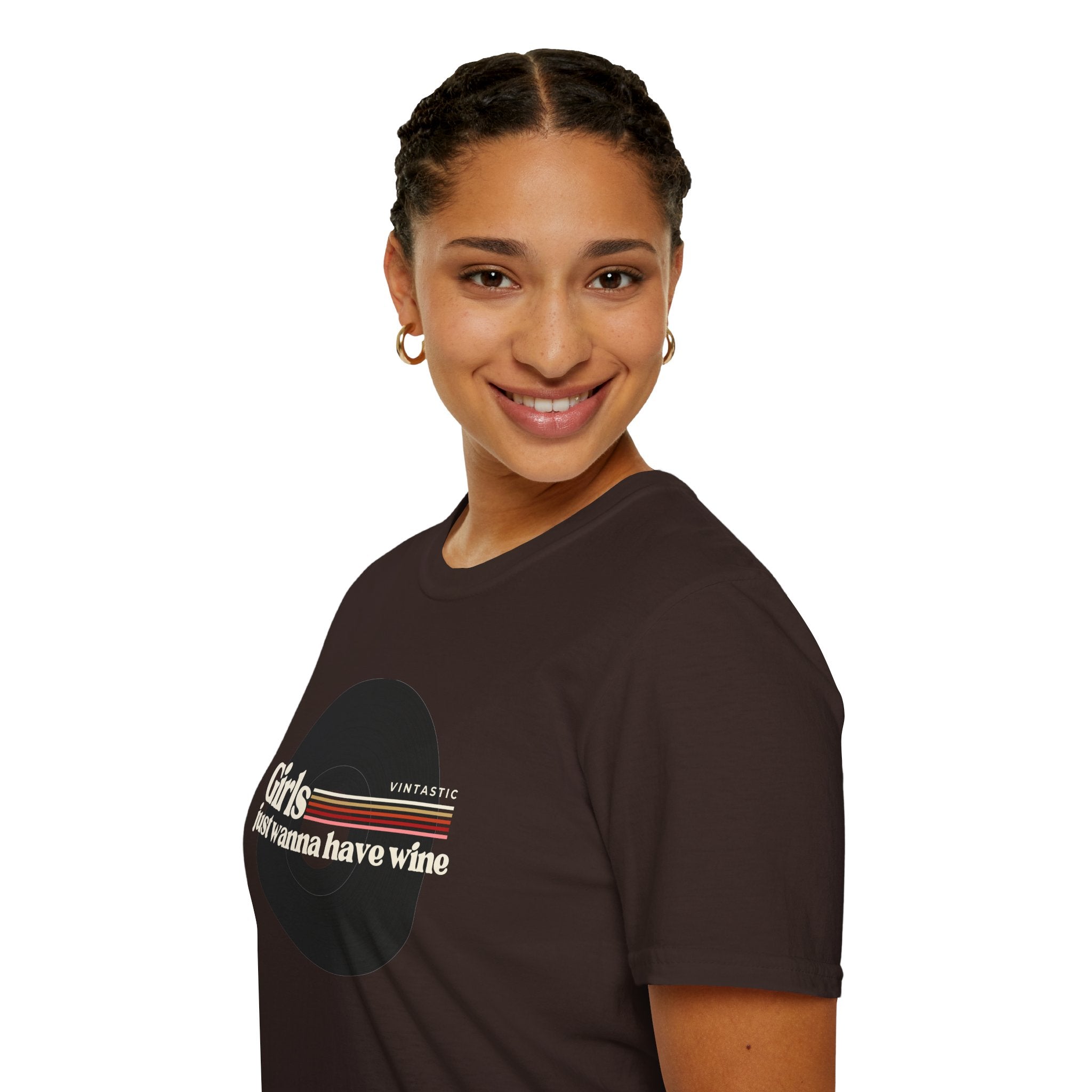 Girls Just Wanna Have Wine T-Shirt | Women’s Wine Lover Tee | Wine & Vinyl Collection