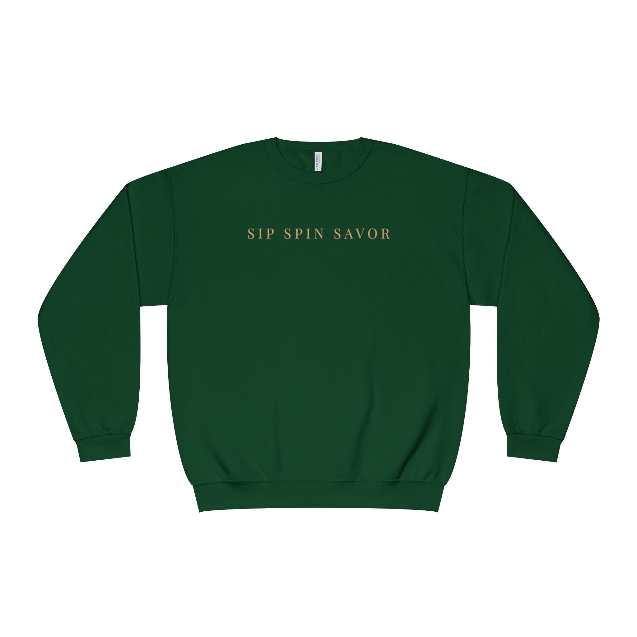 Vintastic Crewneck Sweatshirt — 'Sip Spin Savor' Wine Lover Pullover