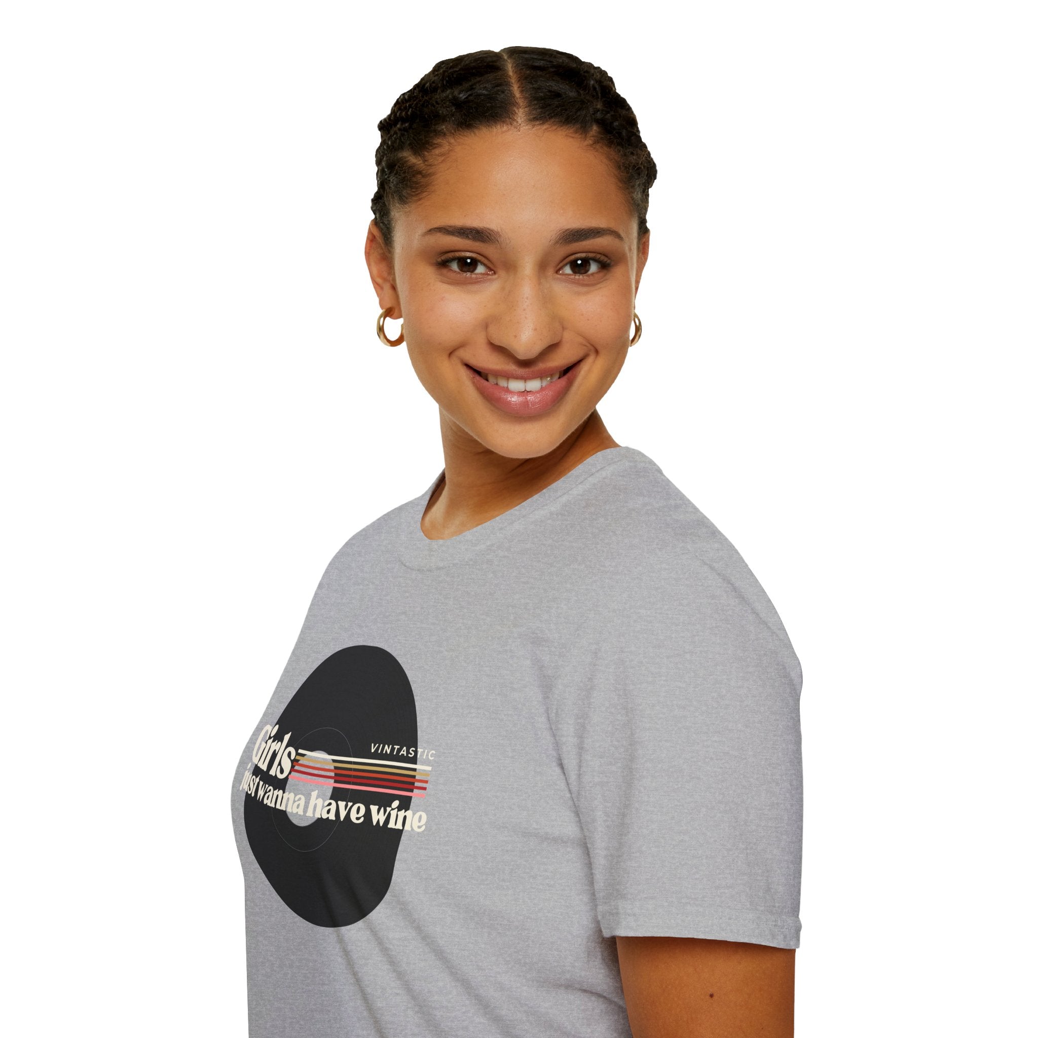 Girls Just Wanna Have Wine T-Shirt | Women’s Wine Lover Tee | Wine & Vinyl Collection