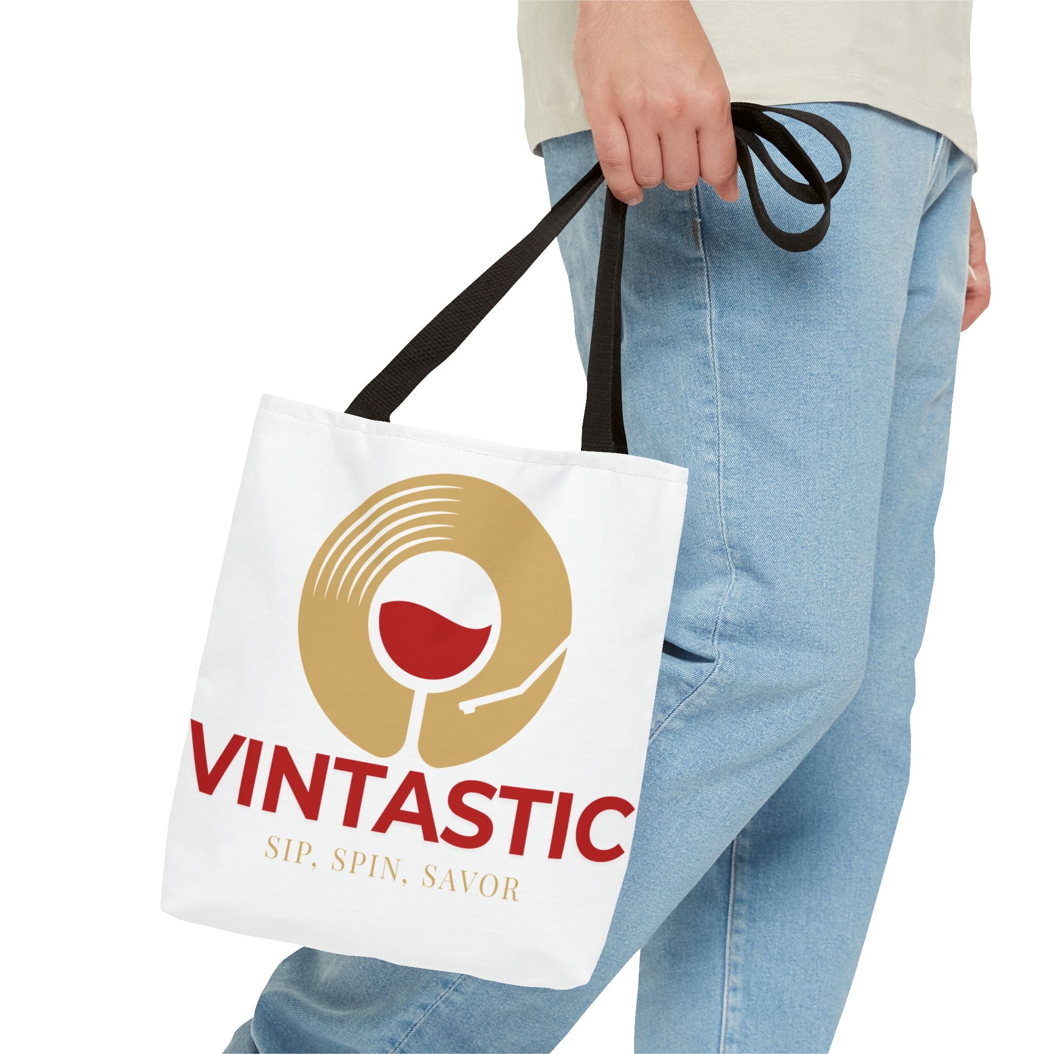 Vintastic Wine Tote Bag - Sip, Spin, Savor