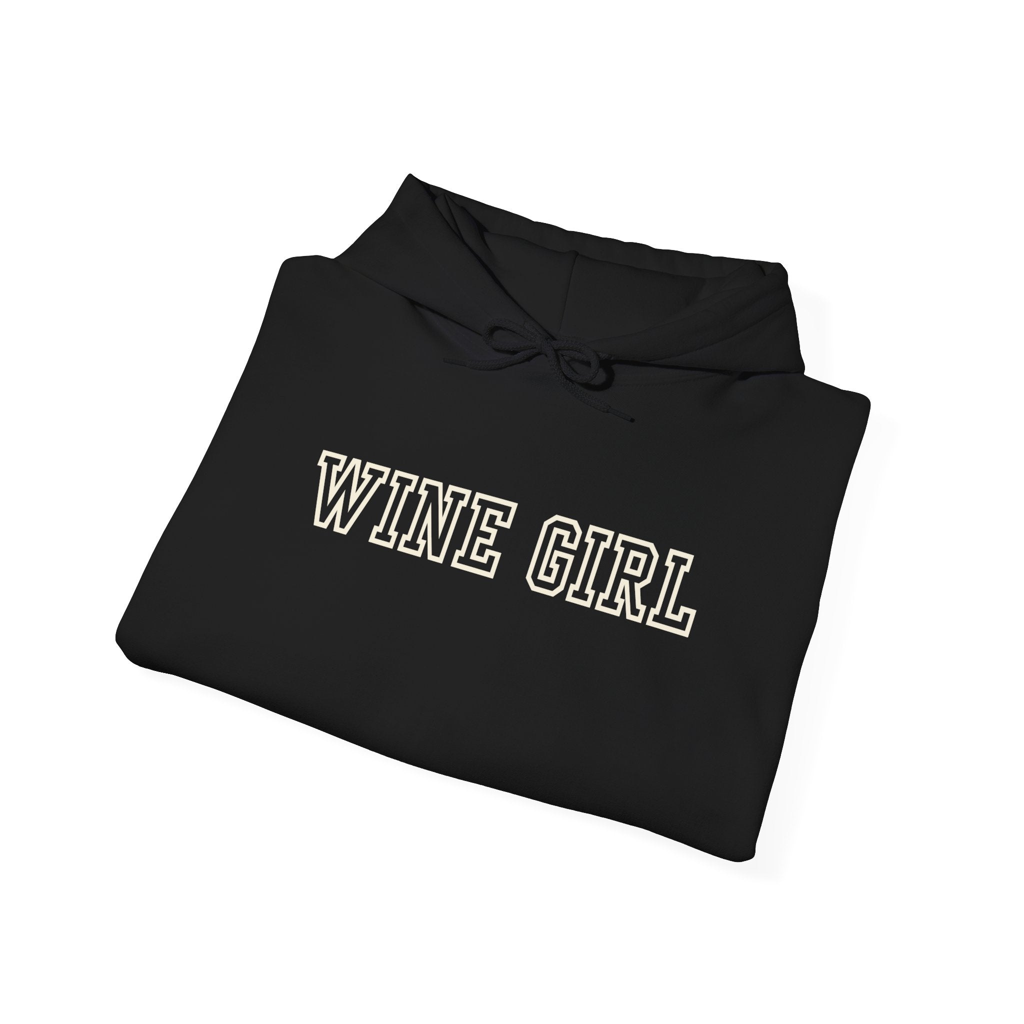 Vintastic Wine Girl Hoodie – Black Unisex Oversized Sweatshirt | Wine Lover Gift