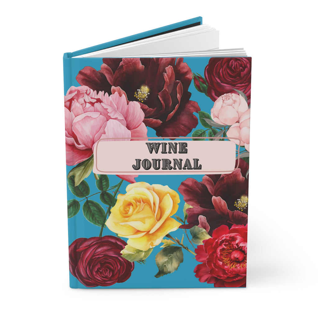 Floral Wine Journal - Elegant Hardcover Diary for Wine Lovers