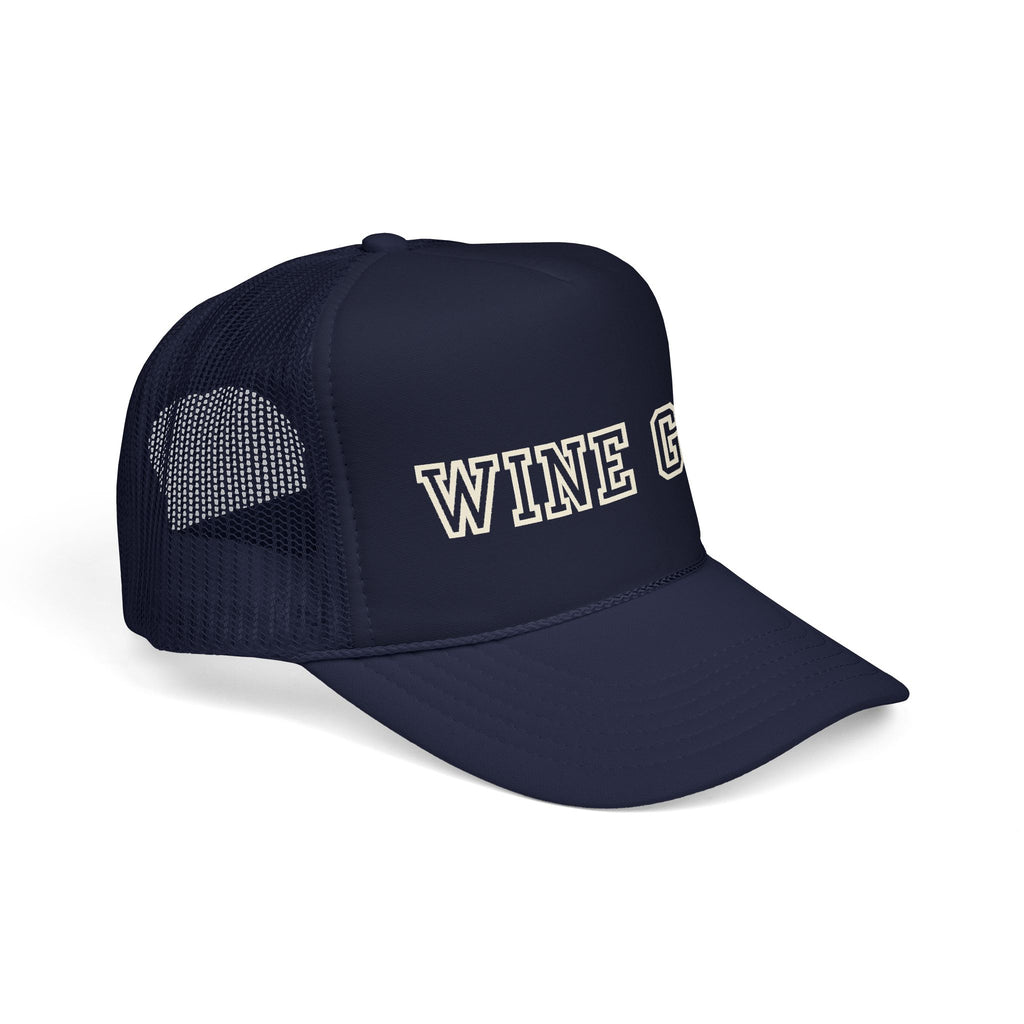 Wine Girl Trucker Cap -by  Vintastic Designs