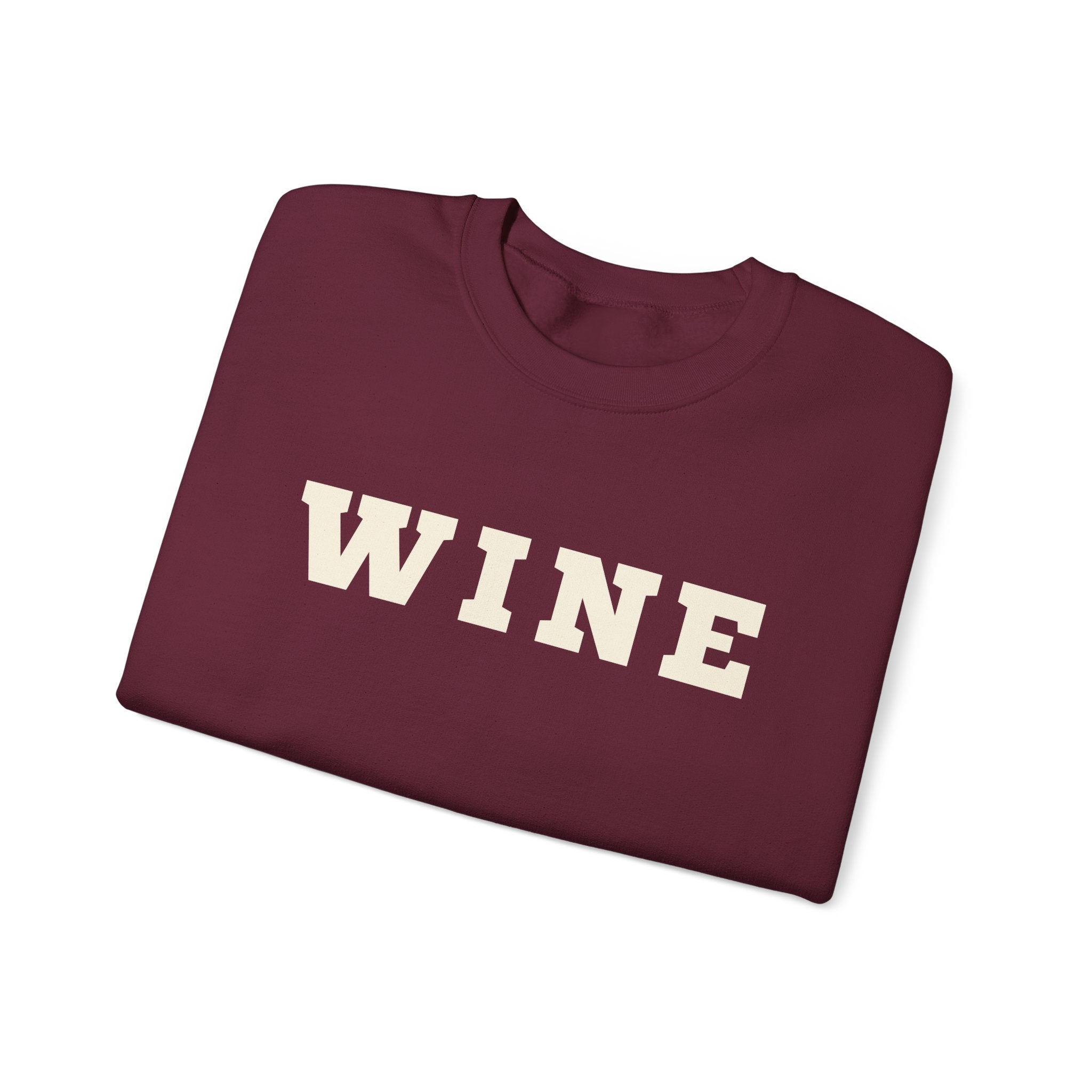 WINE Crewneck — Cozy. Classy. Vintastic.