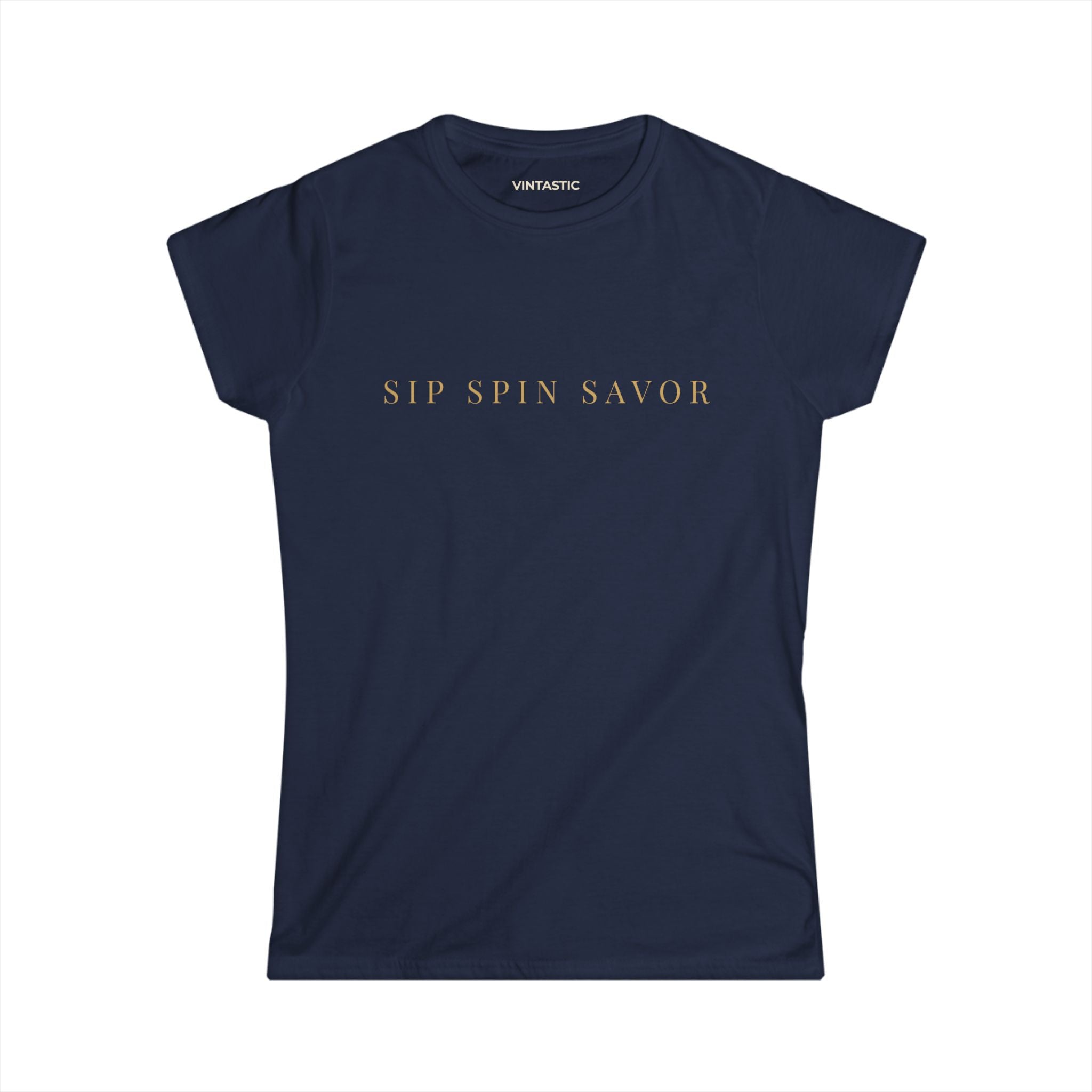 Vintastic Wine Tee — "Sip Sip Savor" Women's Graphic T-Shirt