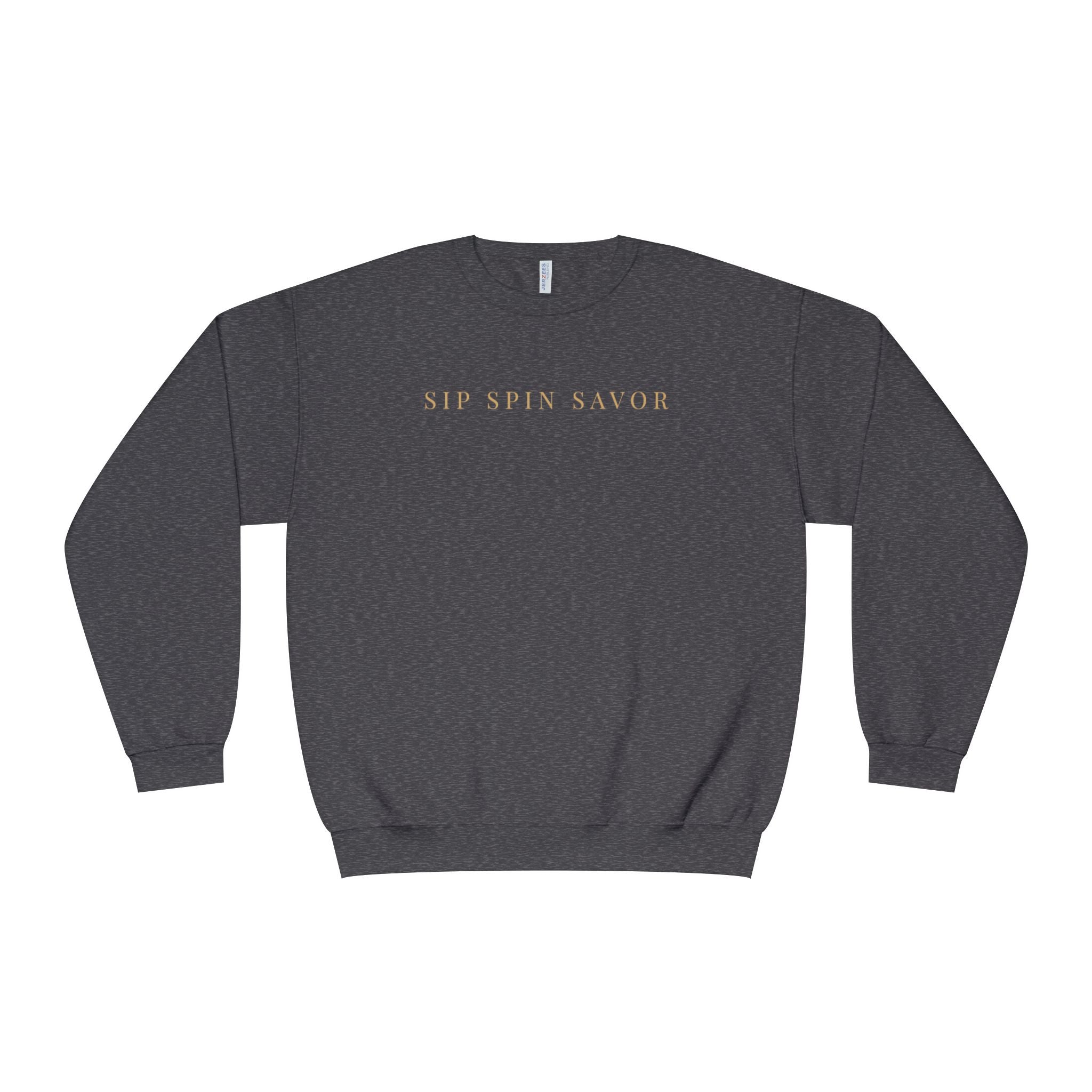 Vintastic Crewneck Sweatshirt — 'Sip Spin Savor' Wine Lover Pullover