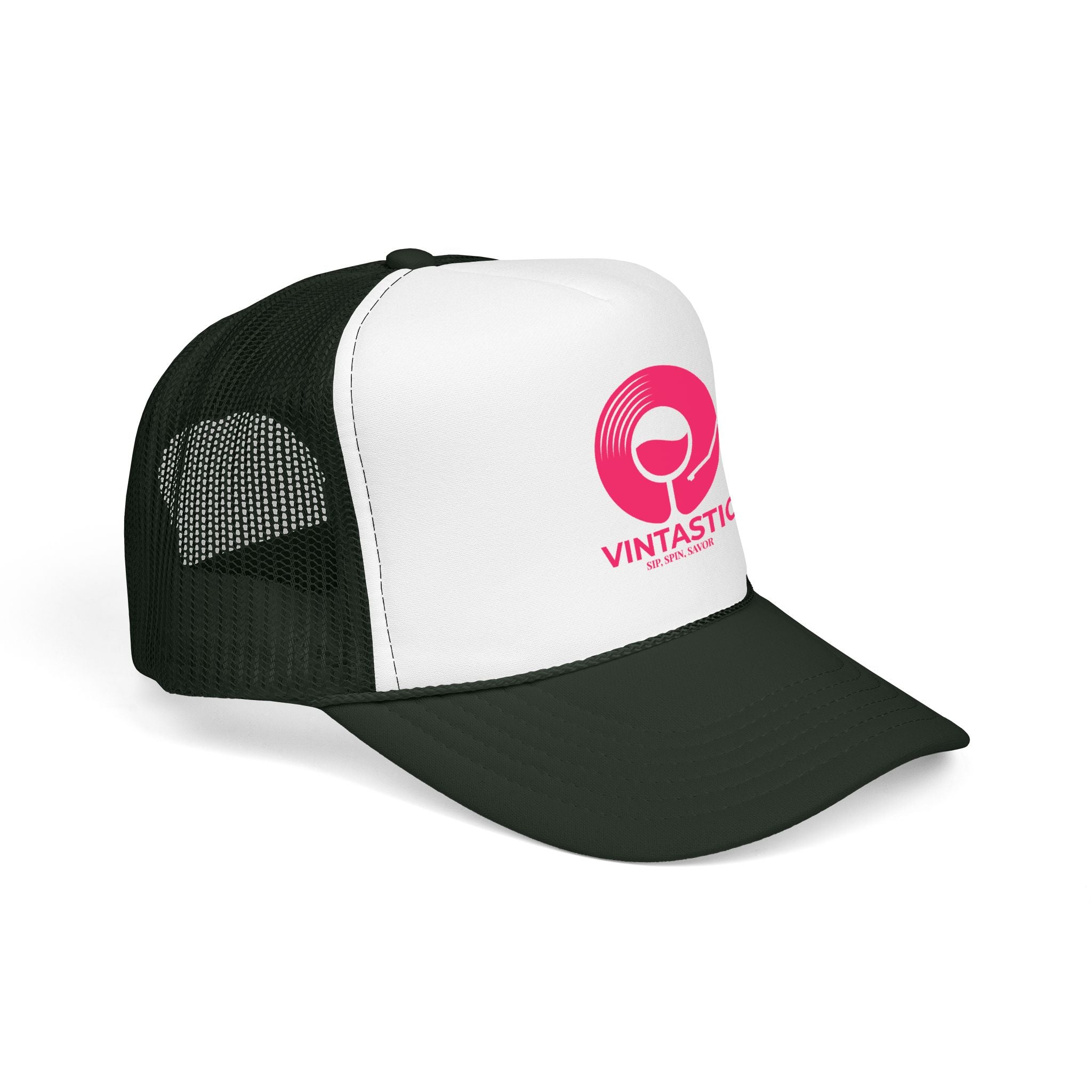 Vintastic Trucker Hat — Retro Wine Logo Foam Cap
