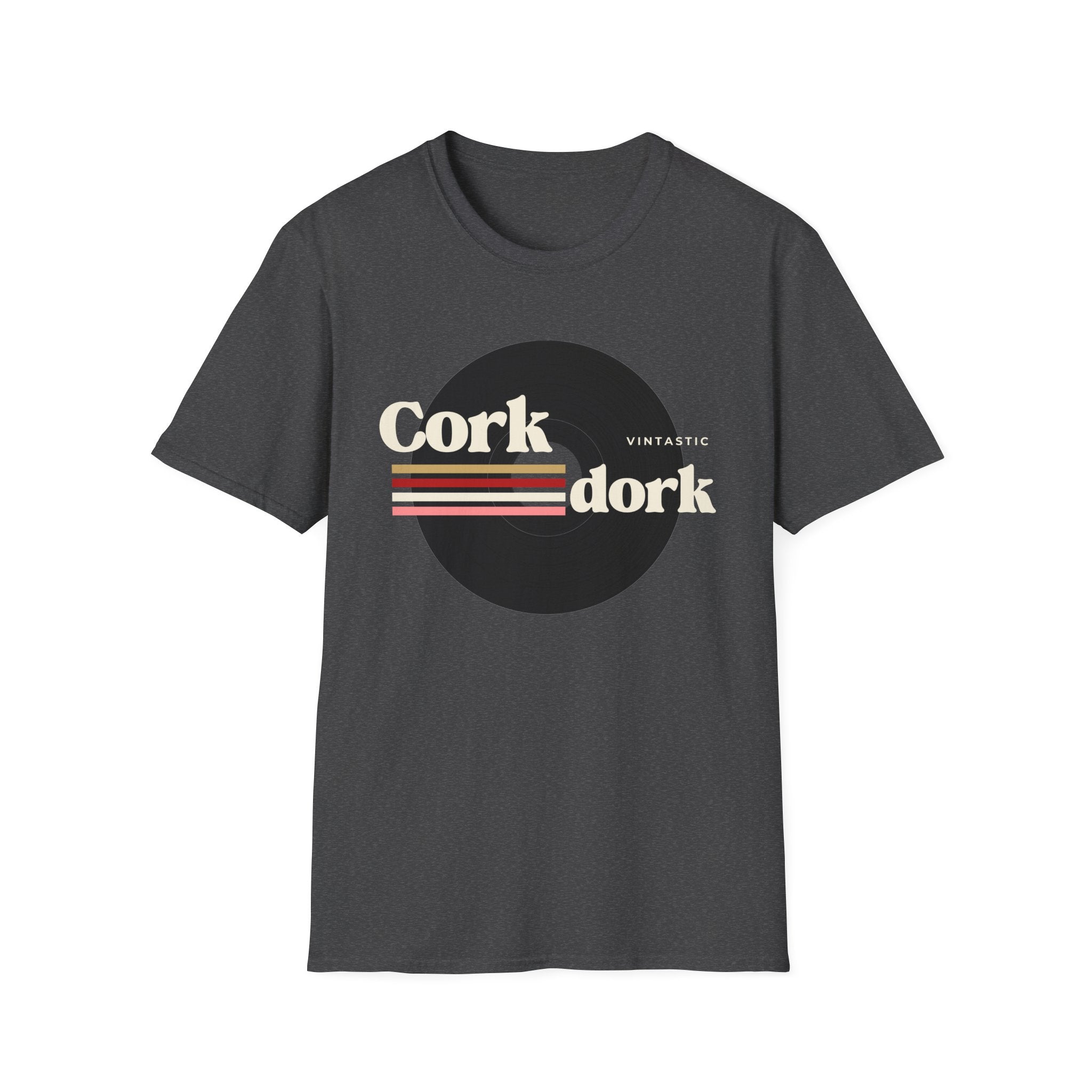 Cork Dork – Retro Wine Tee (Vintastic™ Wine & Vinyl Collection)