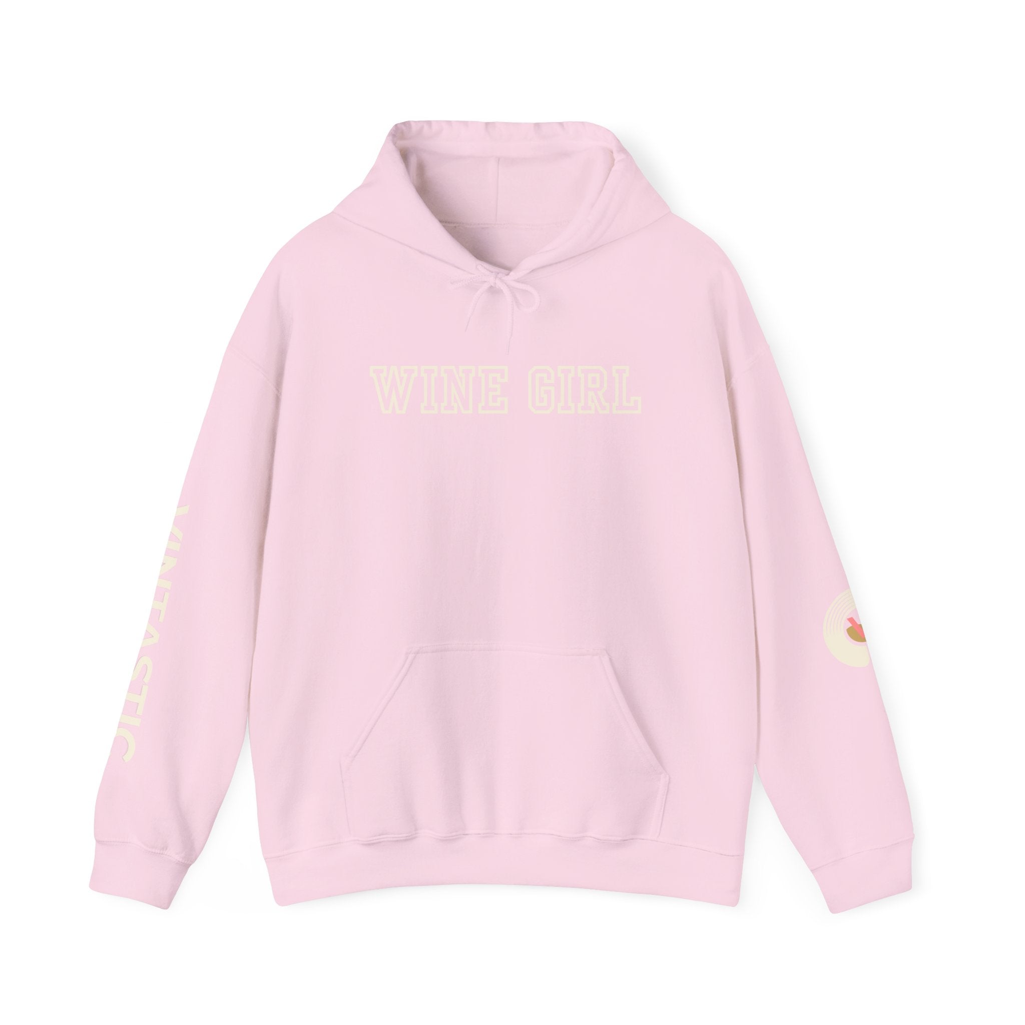 Vintastic Wine Girl Hoodie – Black Unisex Oversized Sweatshirt | Wine Lover Gift