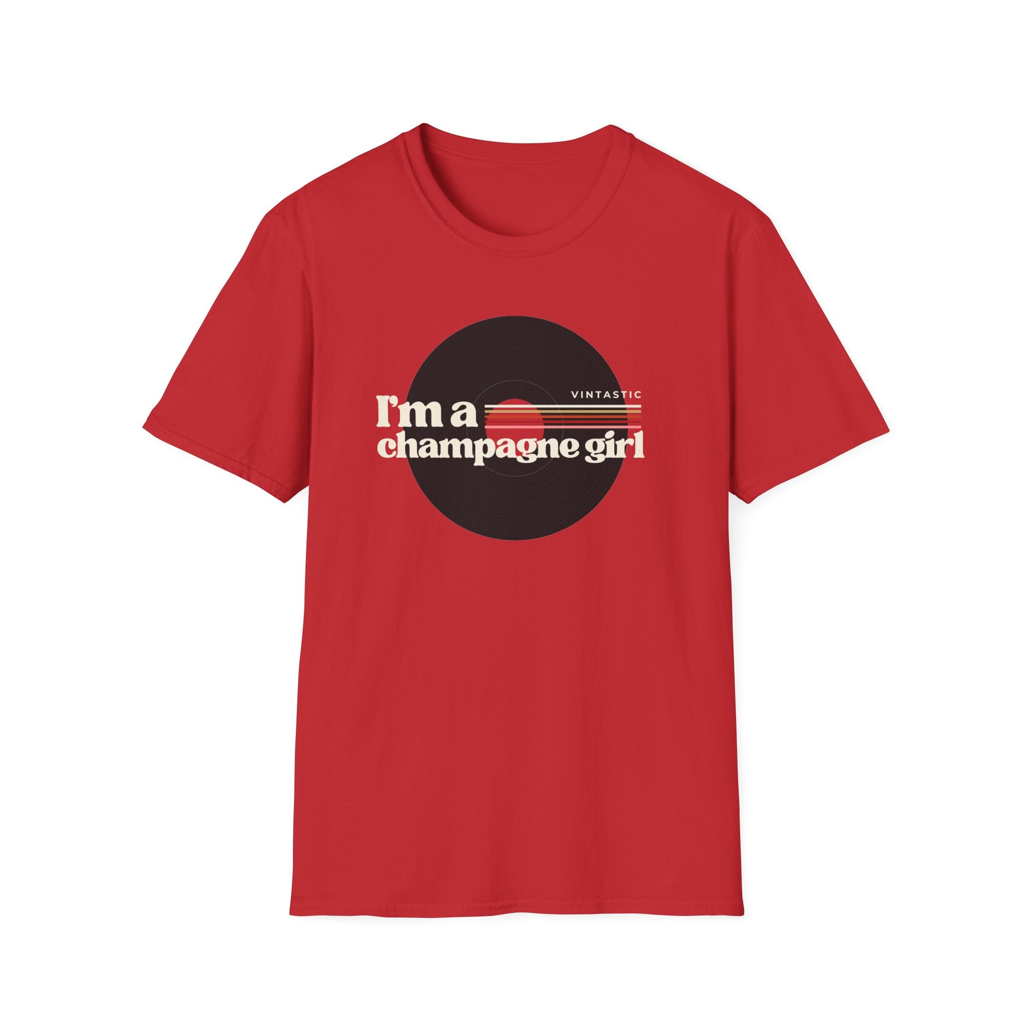 I’m a Champagne Girl Tee – Retro Vinyl Design | Vintastic Wine & Bubbly Collection