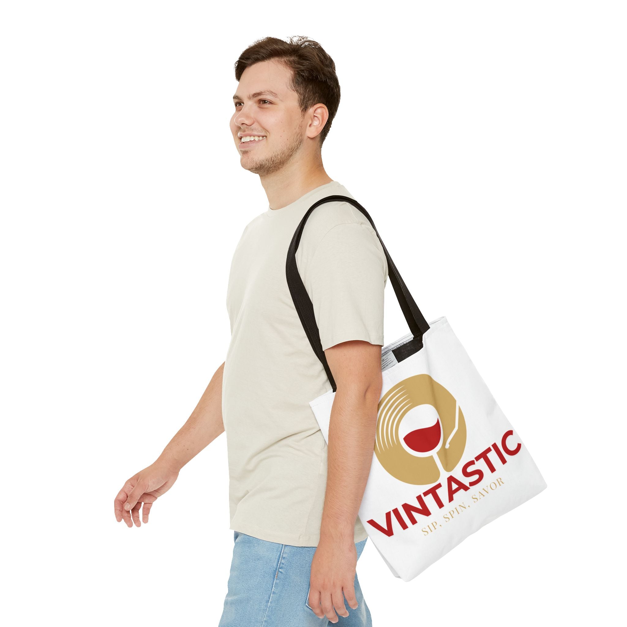 Vintastic Wine Tote Bag - Sip, Spin, Savor