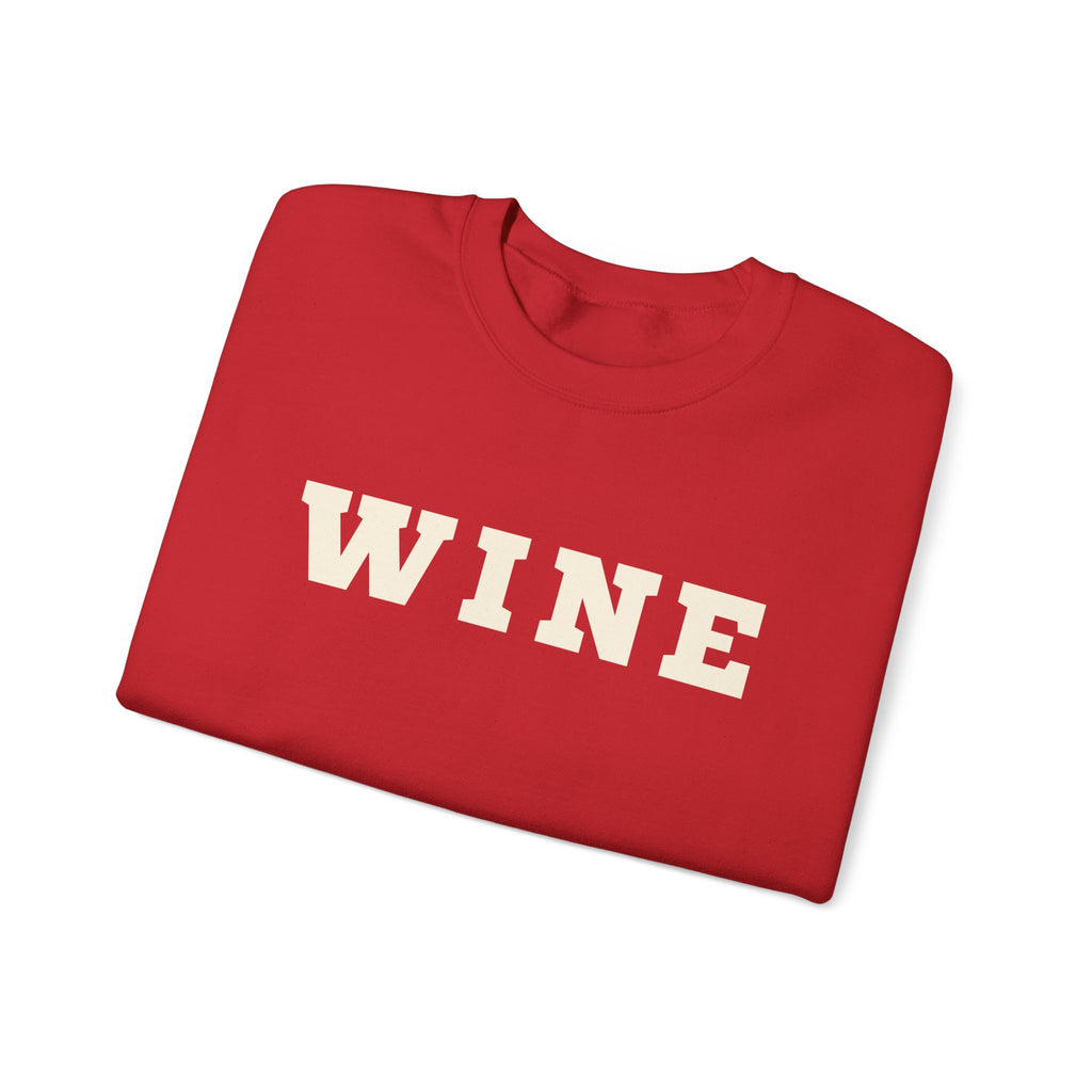 WINE Crewneck — Cozy. Classy. Vintastic.