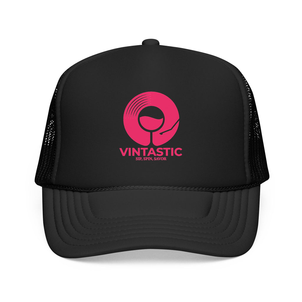 Vintastic Trucker Hat — Retro Wine Logo Foam Cap