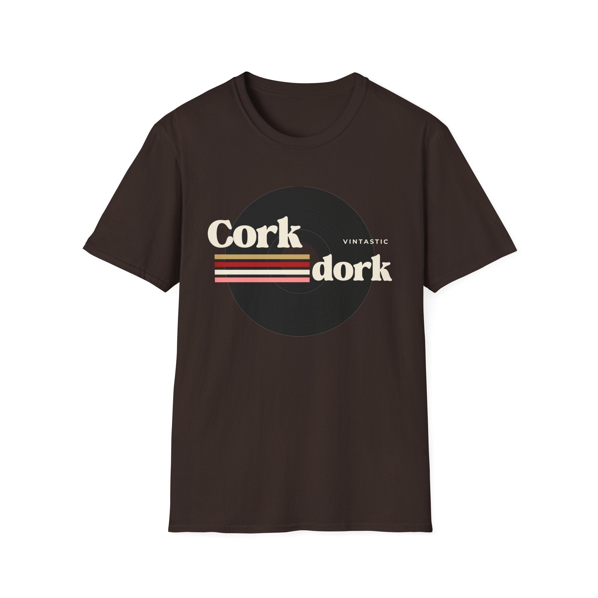 Cork Dork – Retro Wine Tee (Vintastic™ Wine & Vinyl Collection)