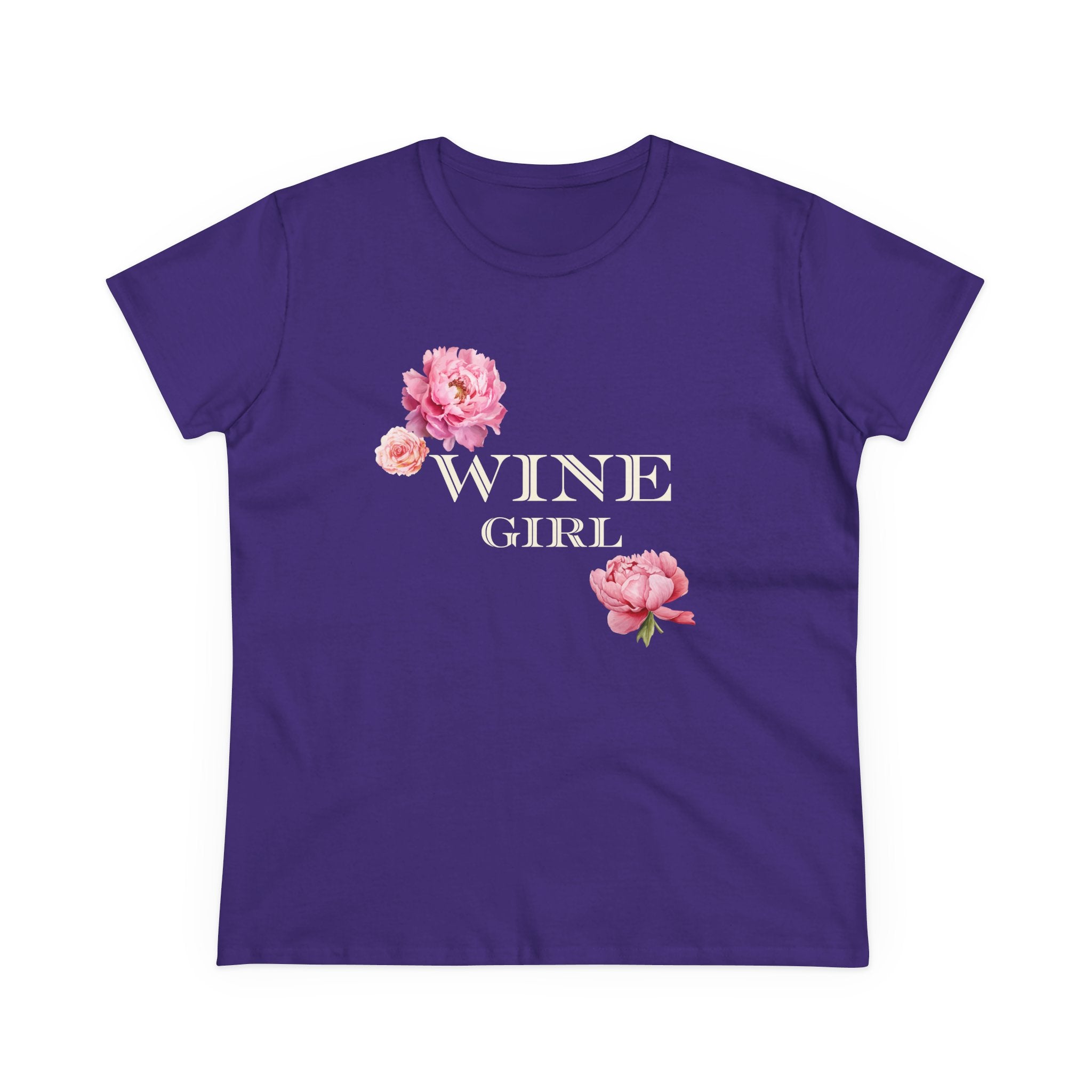 Wine Girl Floral Women's Tee - Perfect for Wine Lovers