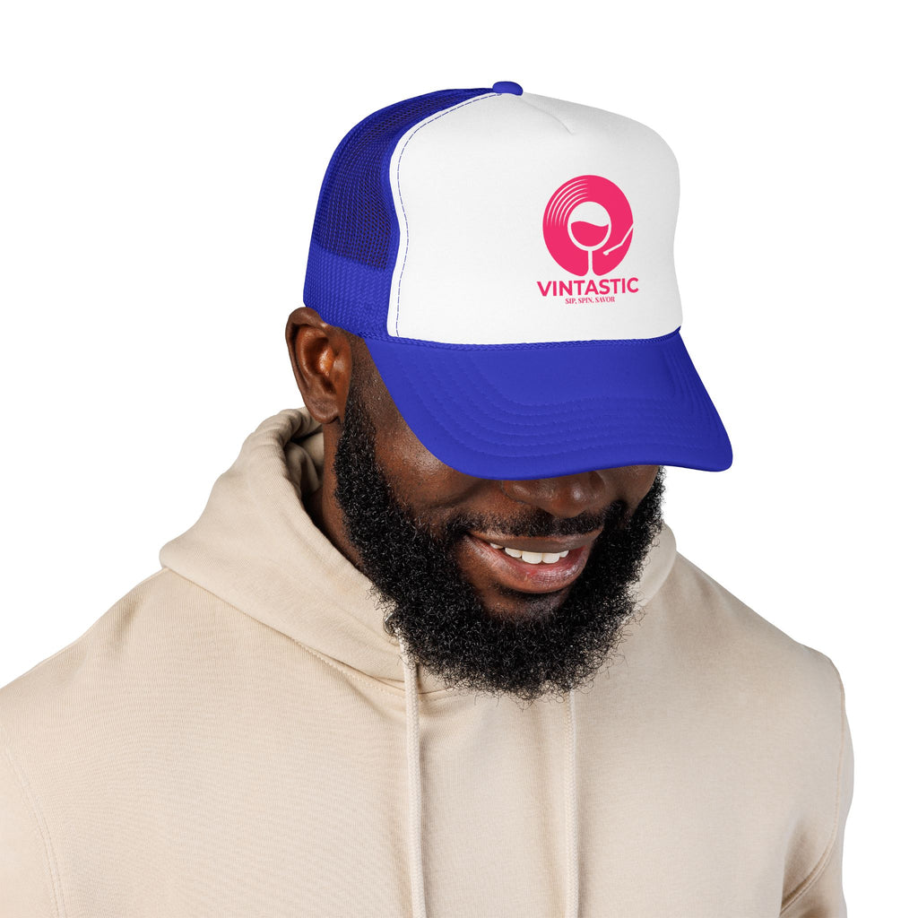 Vintastic Trucker Hat — Retro Wine Logo Foam Cap