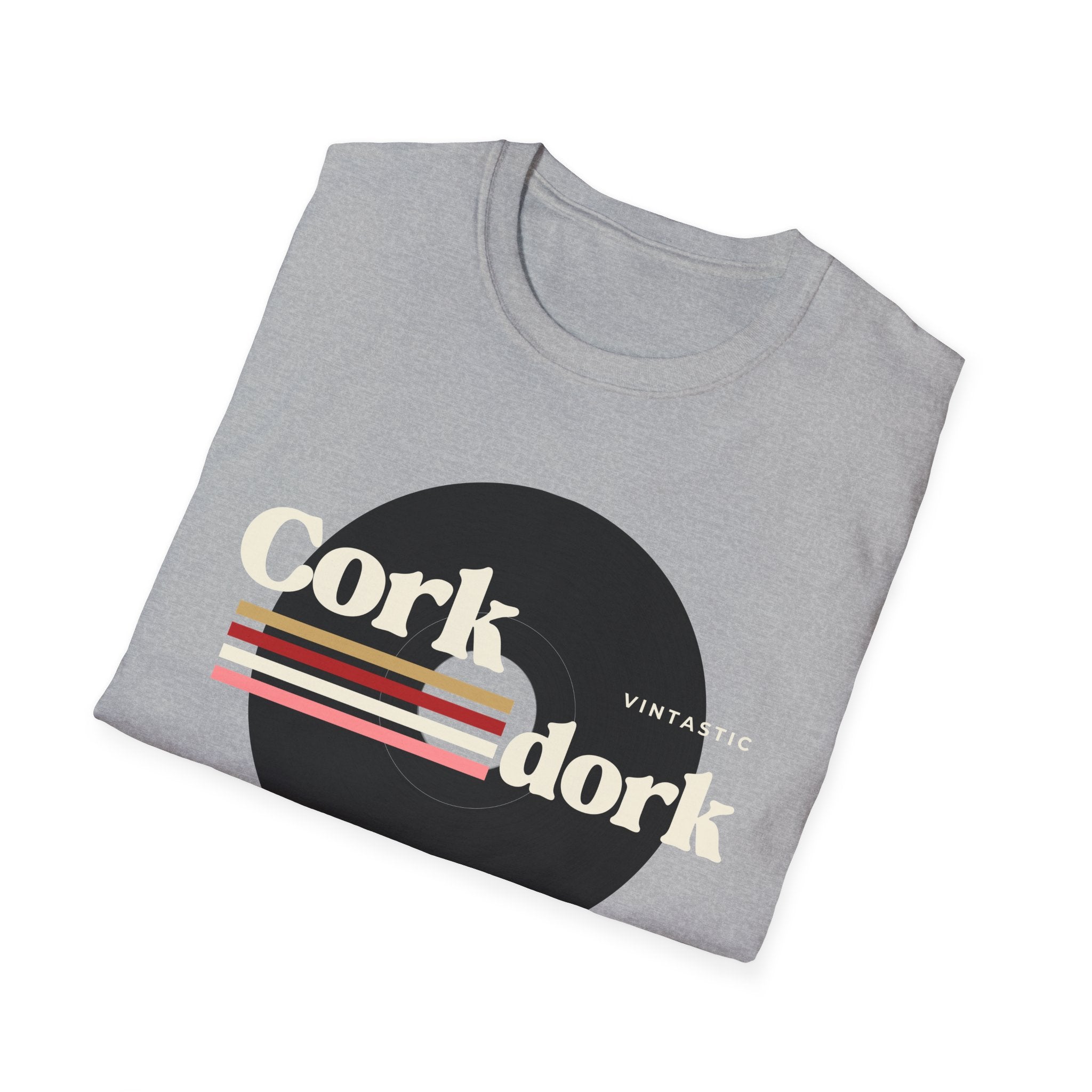 Cork Dork – Retro Wine Tee (Vintastic™ Wine & Vinyl Collection)