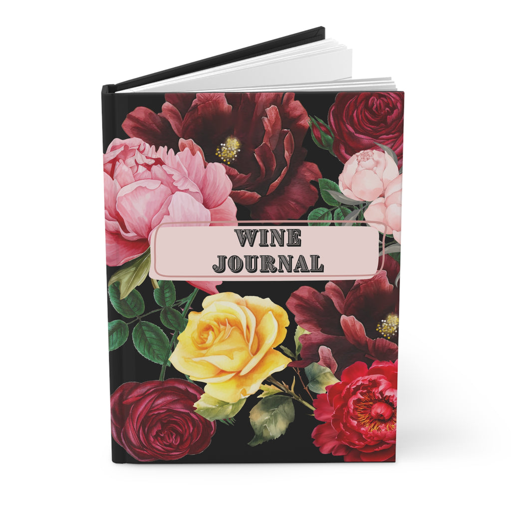 Floral Wine Journal - Elegant Hardcover Diary for Wine Lovers