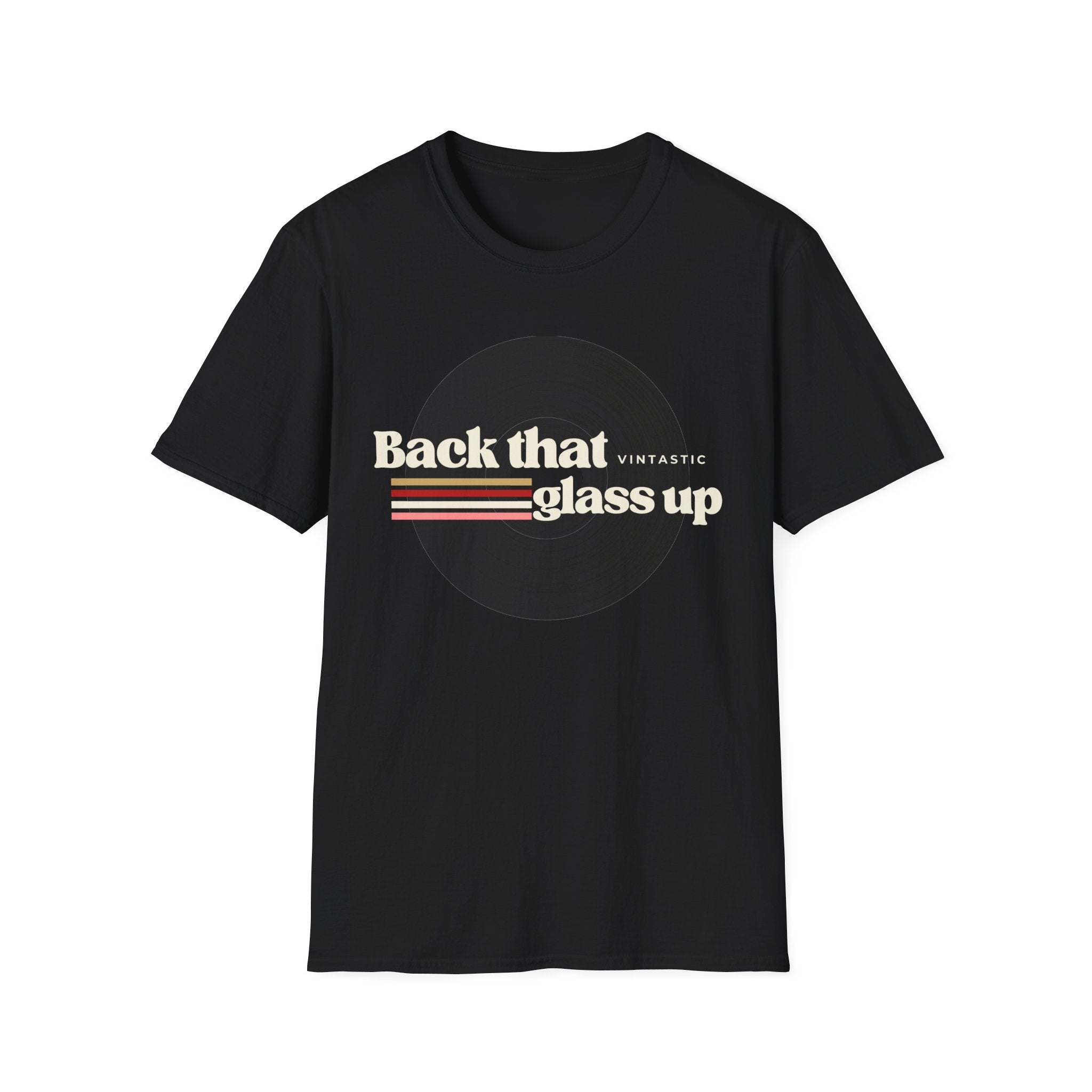 Back That Glass Up – Retro Wine Tee (Vintastic™ Wine & Vinyl Collection)