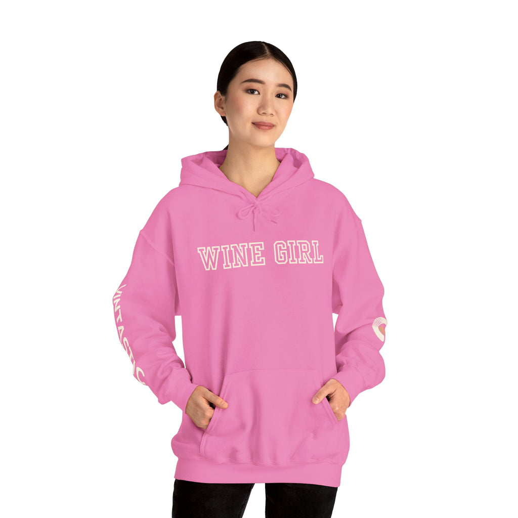 Vintastic Wine Girl Hoodie – Black Unisex Oversized Sweatshirt | Wine Lover Gift