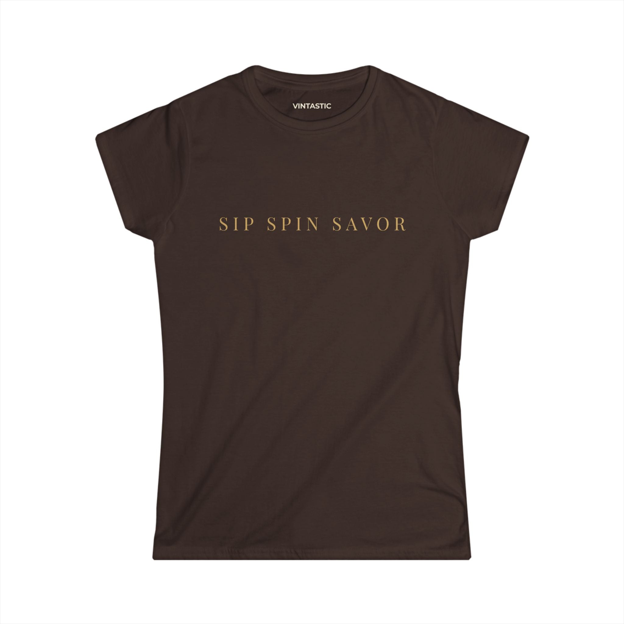 Vintastic Wine Tee — "Sip Sip Savor" Women's Graphic T-Shirt