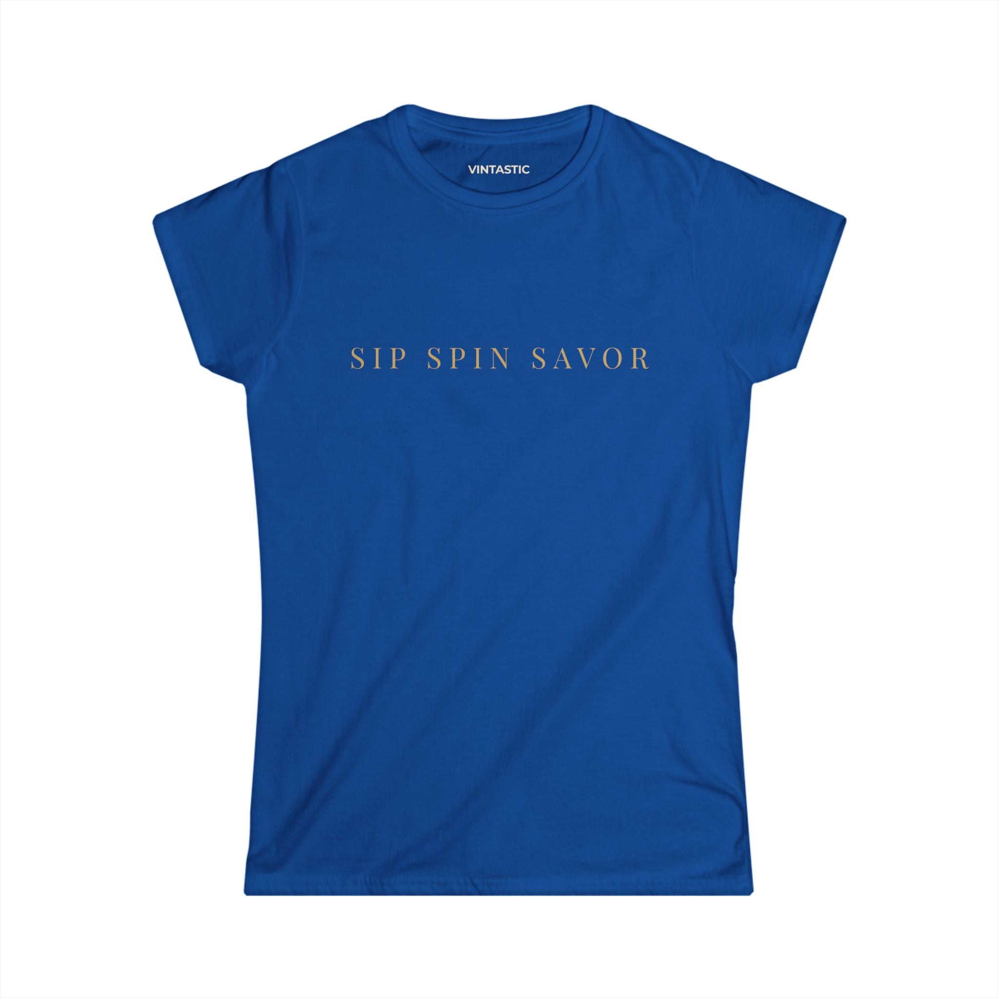 Vintastic Wine Tee — "Sip Sip Savor" Women's Graphic T-Shirt