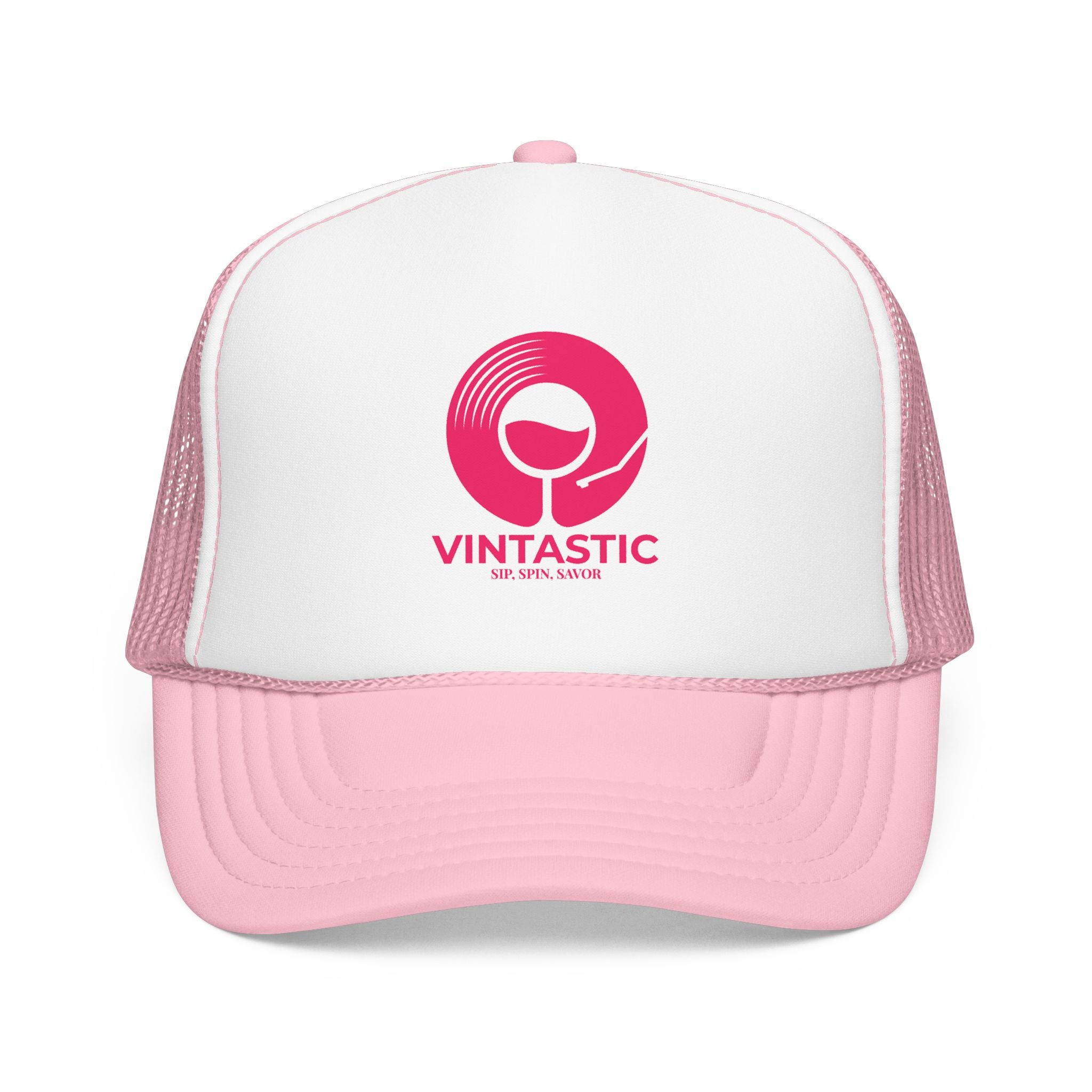 Vintastic Trucker Hat — Retro Wine Logo Foam Cap