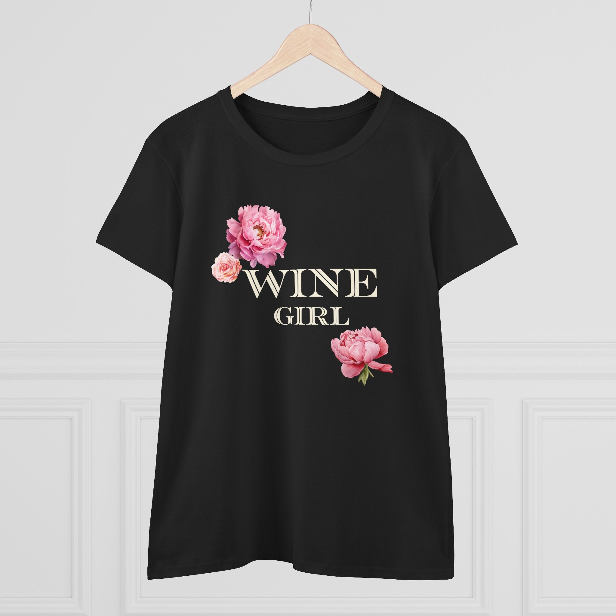 Wine Girl Floral Women's Tee - Perfect for Wine Lovers
