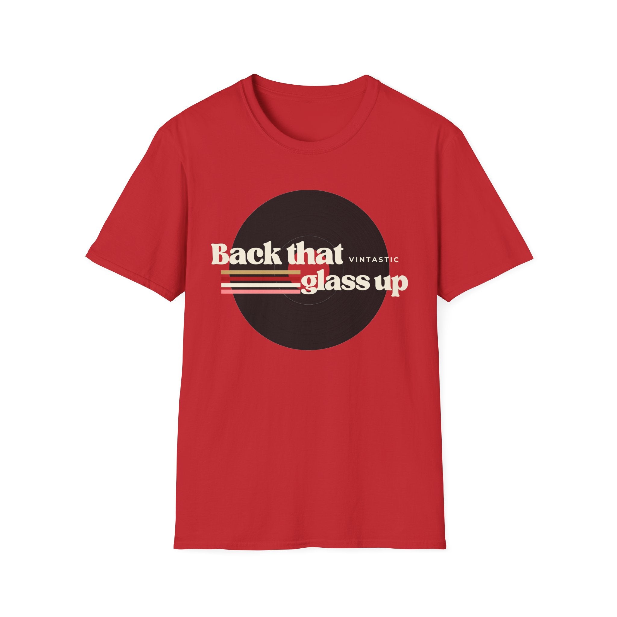 Back That Glass Up – Retro Wine Tee (Vintastic™ Wine & Vinyl Collection)