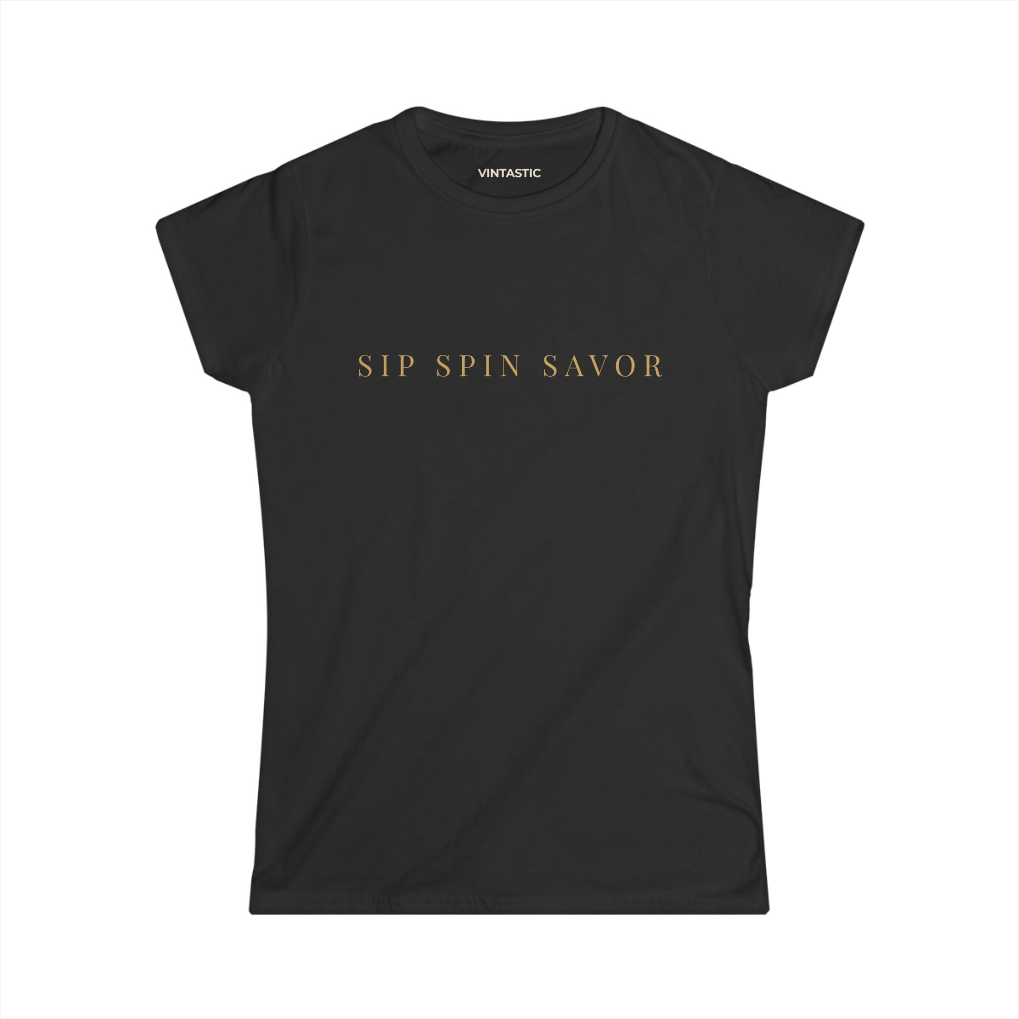 Vintastic Wine Tee — "Sip Sip Savor" Women's Graphic T-Shirt