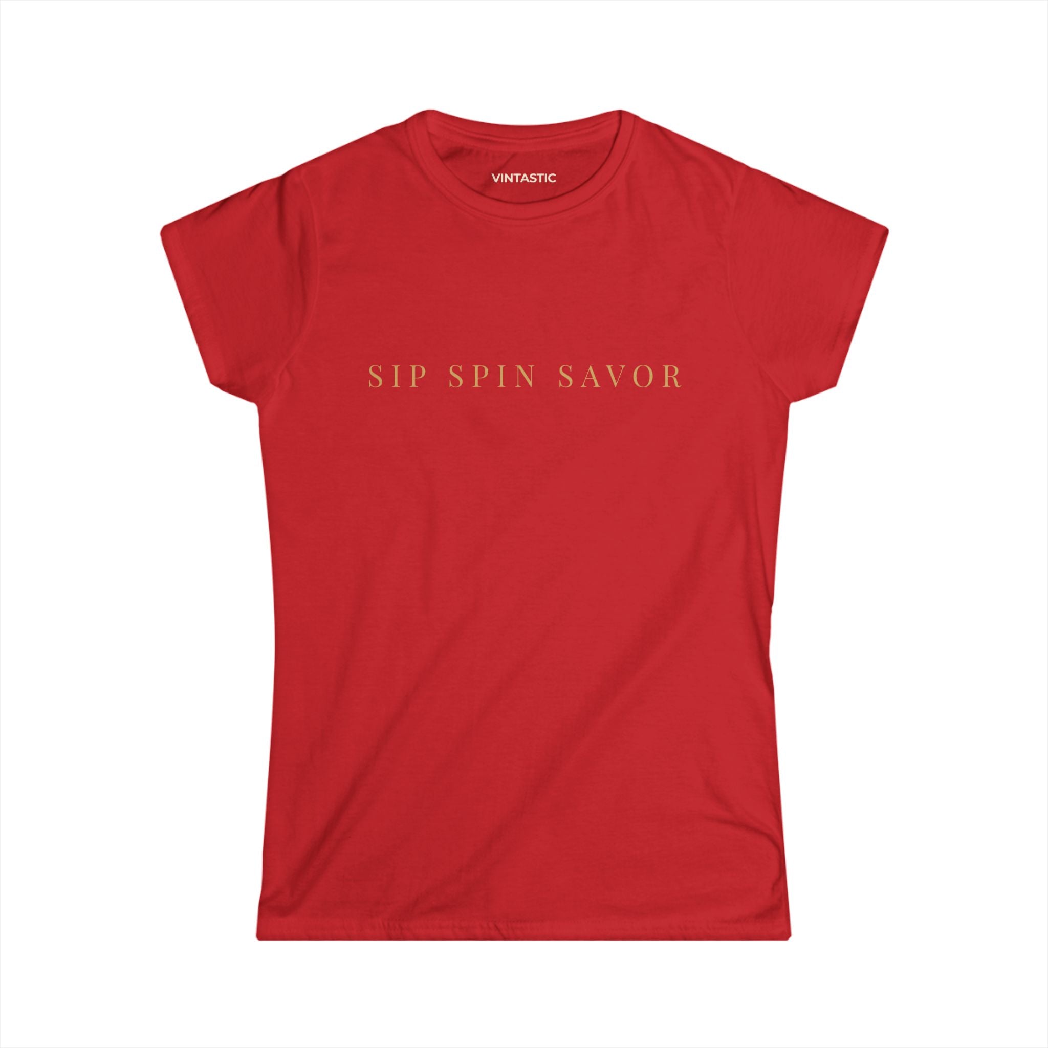 Vintastic Wine Tee — "Sip Sip Savor" Women's Graphic T-Shirt