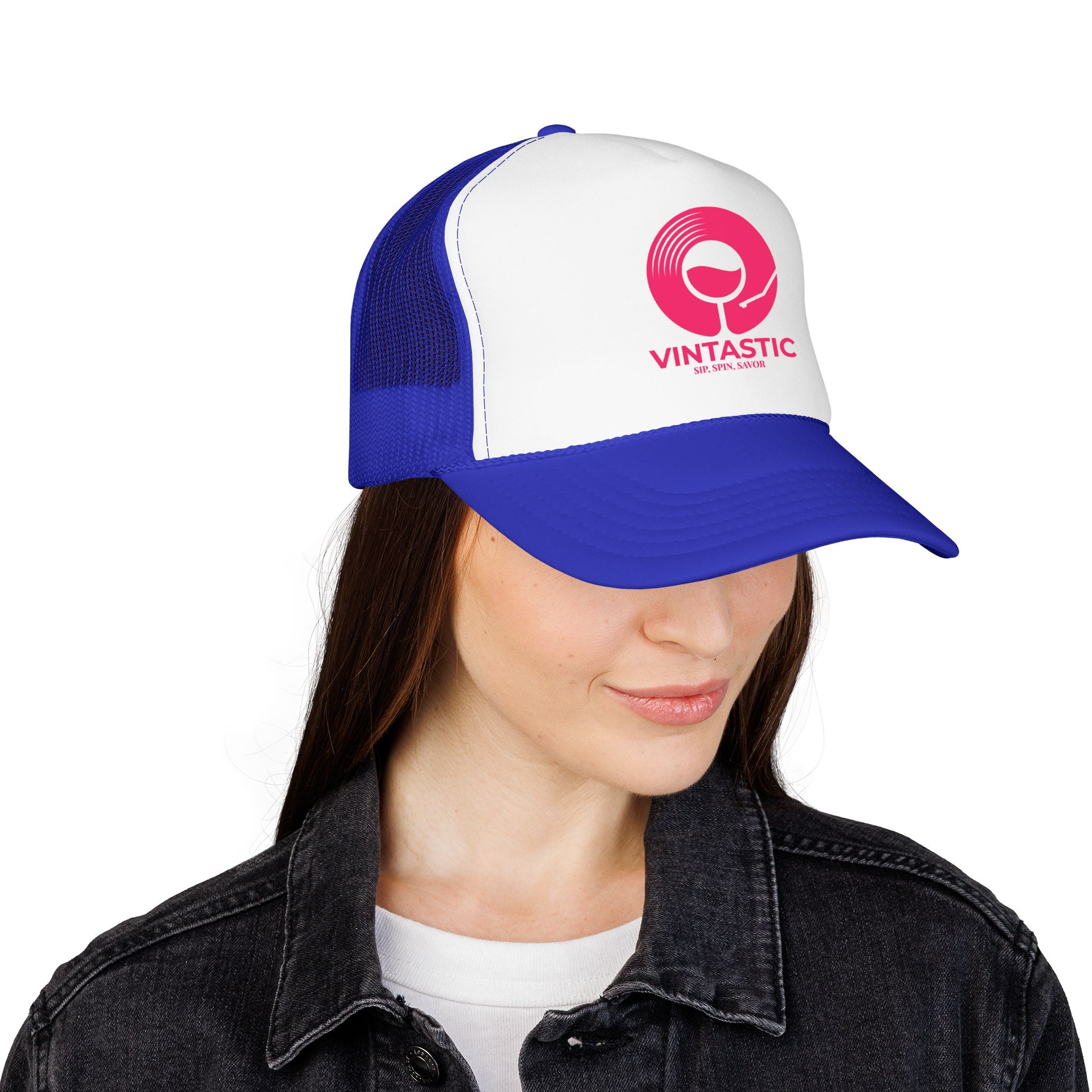 Vintastic Trucker Hat — Retro Wine Logo Foam Cap