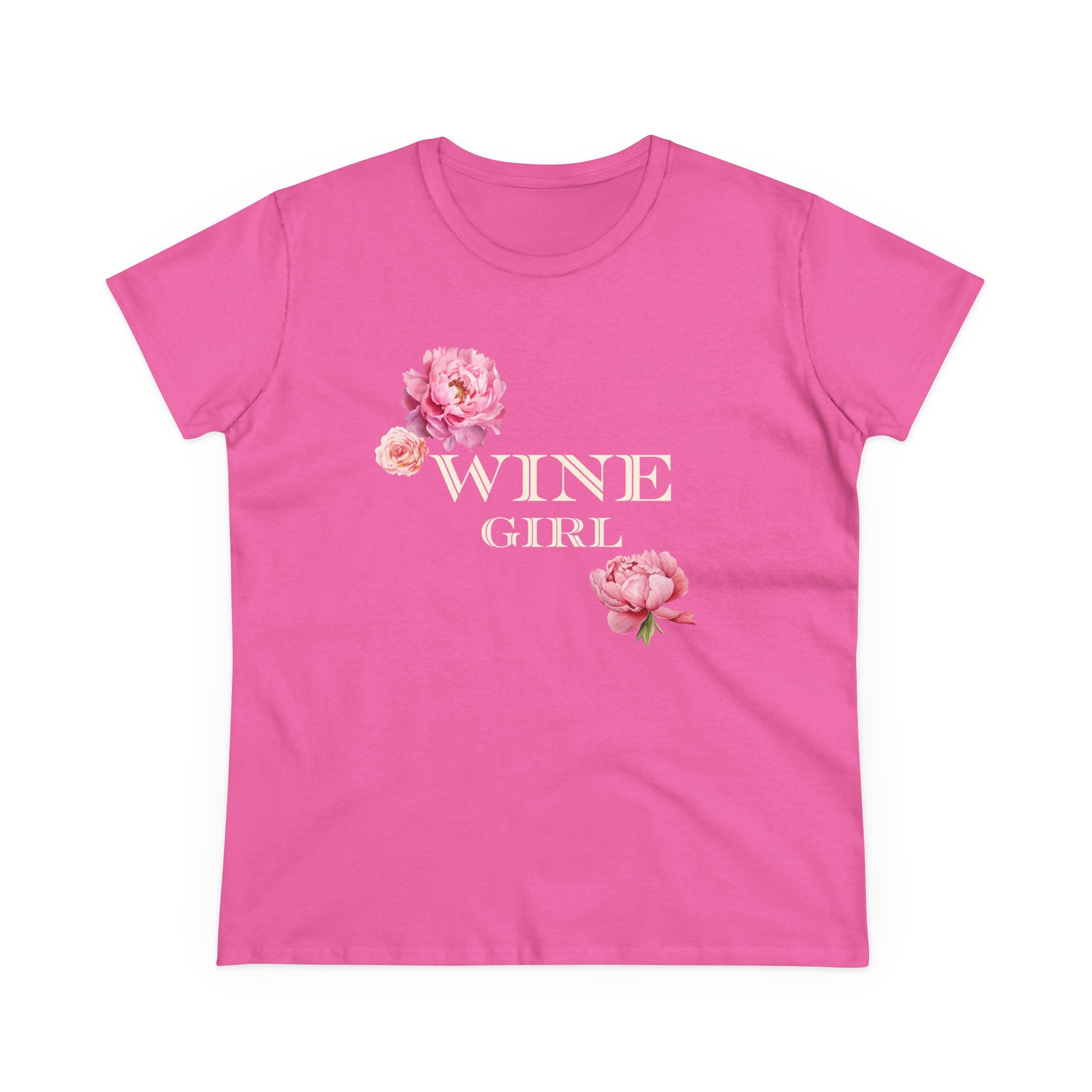 Wine Girl Floral Women's Tee - Perfect for Wine Lovers