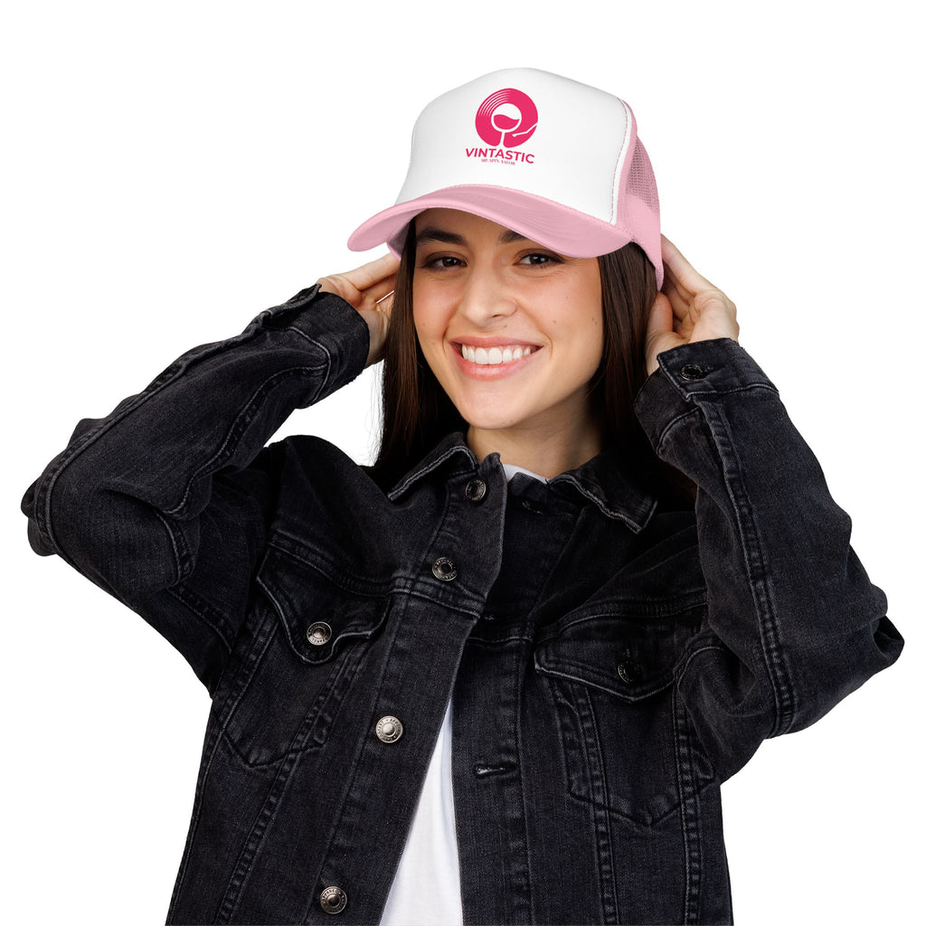 Vintastic Trucker Hat — Retro Wine Logo Foam Cap