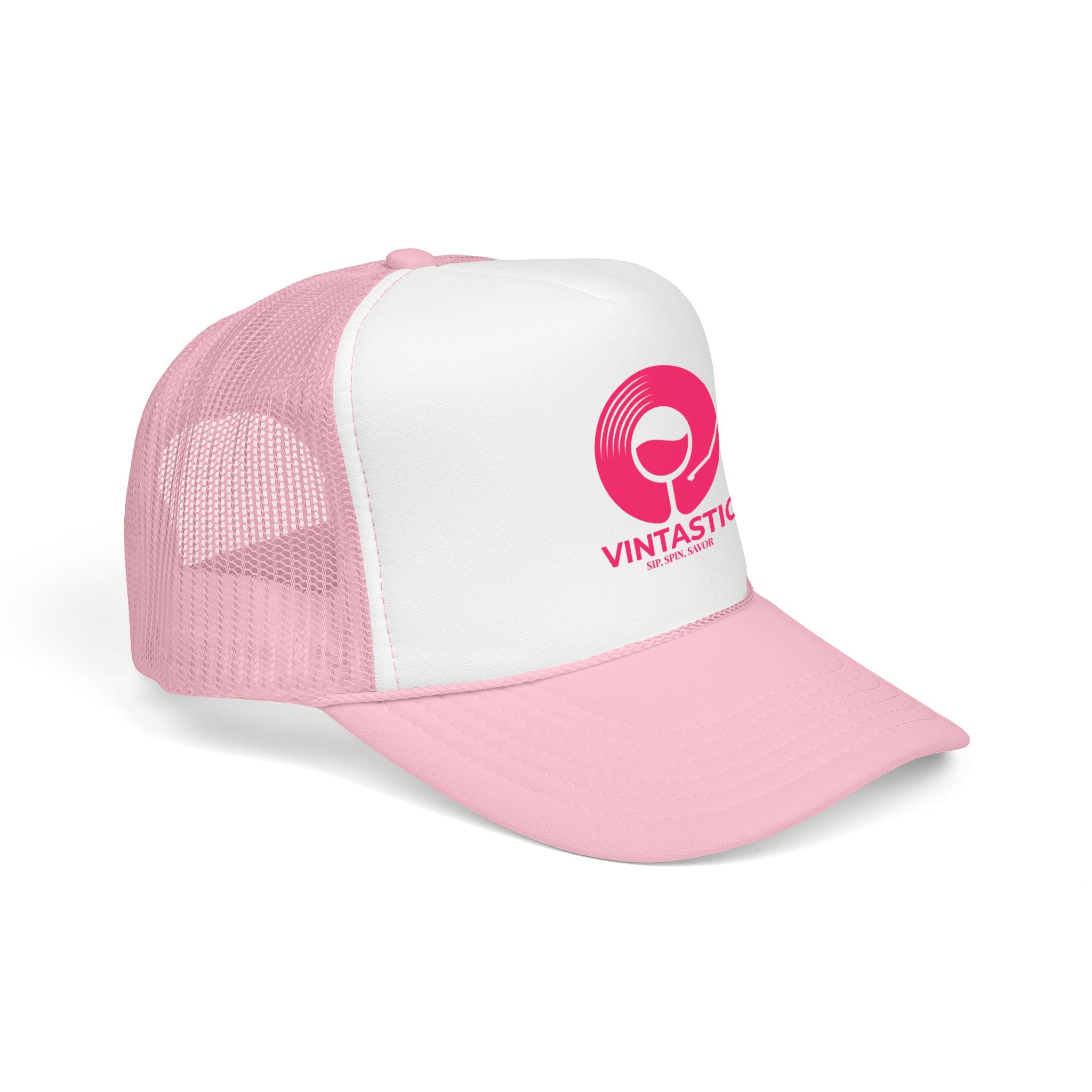 Vintastic Trucker Hat — Retro Wine Logo Foam Cap