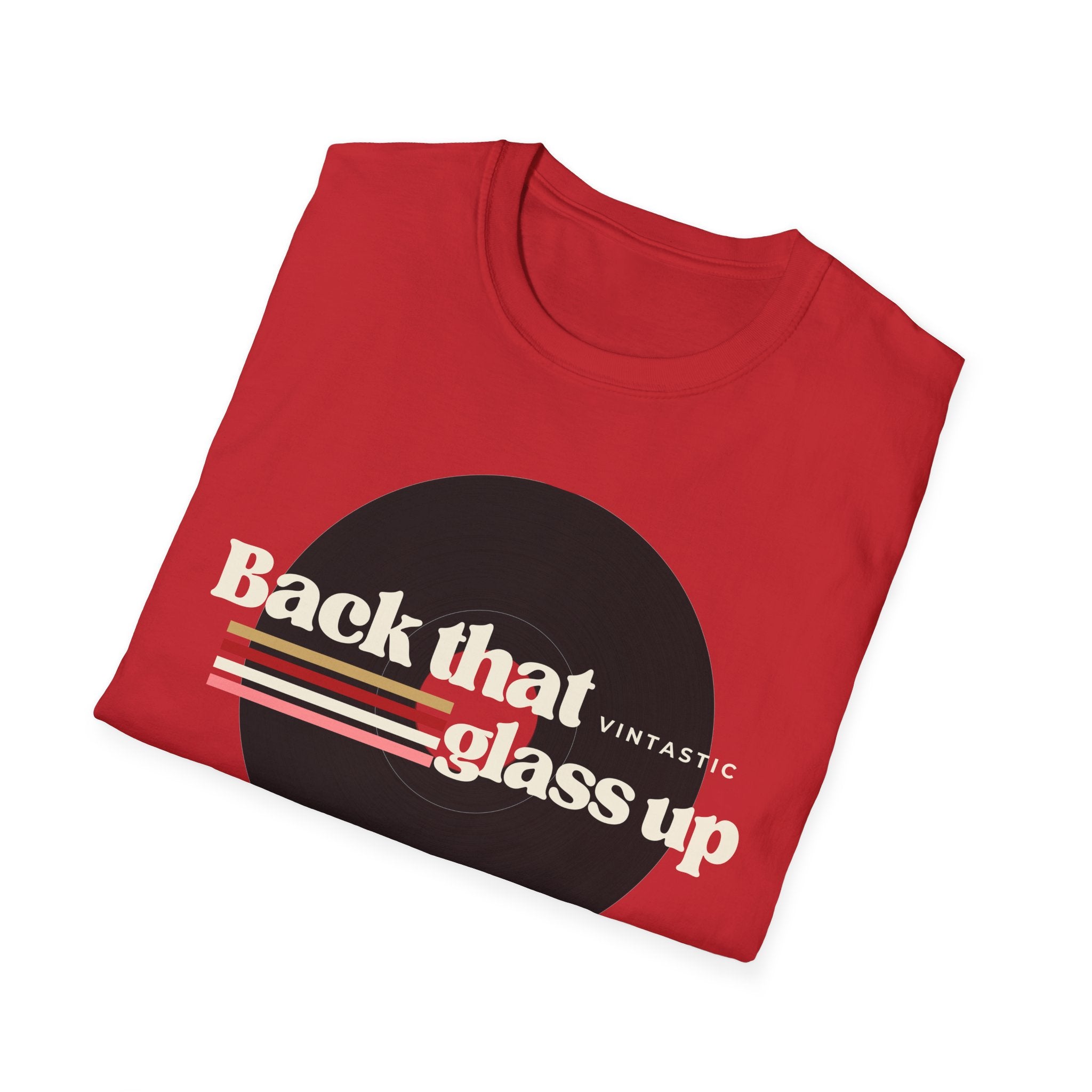 Back That Glass Up – Retro Wine Tee (Vintastic™ Wine & Vinyl Collection)